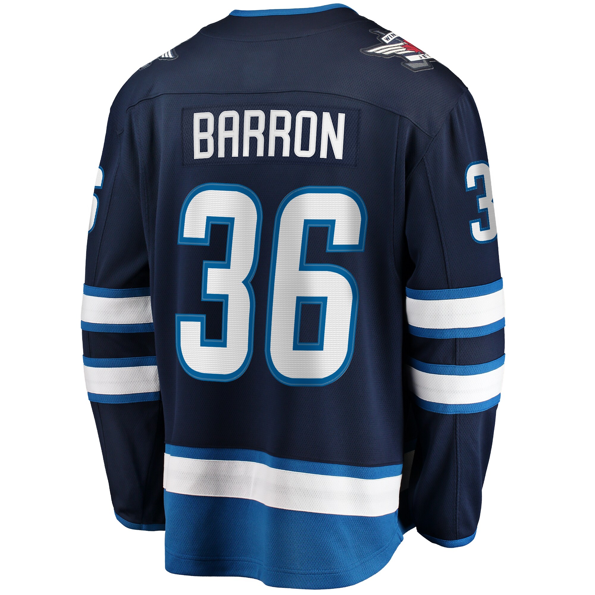 Morgan Barron Winnipeg Jets Fanatics Home Premier Breakaway Player Jersey - Navy
