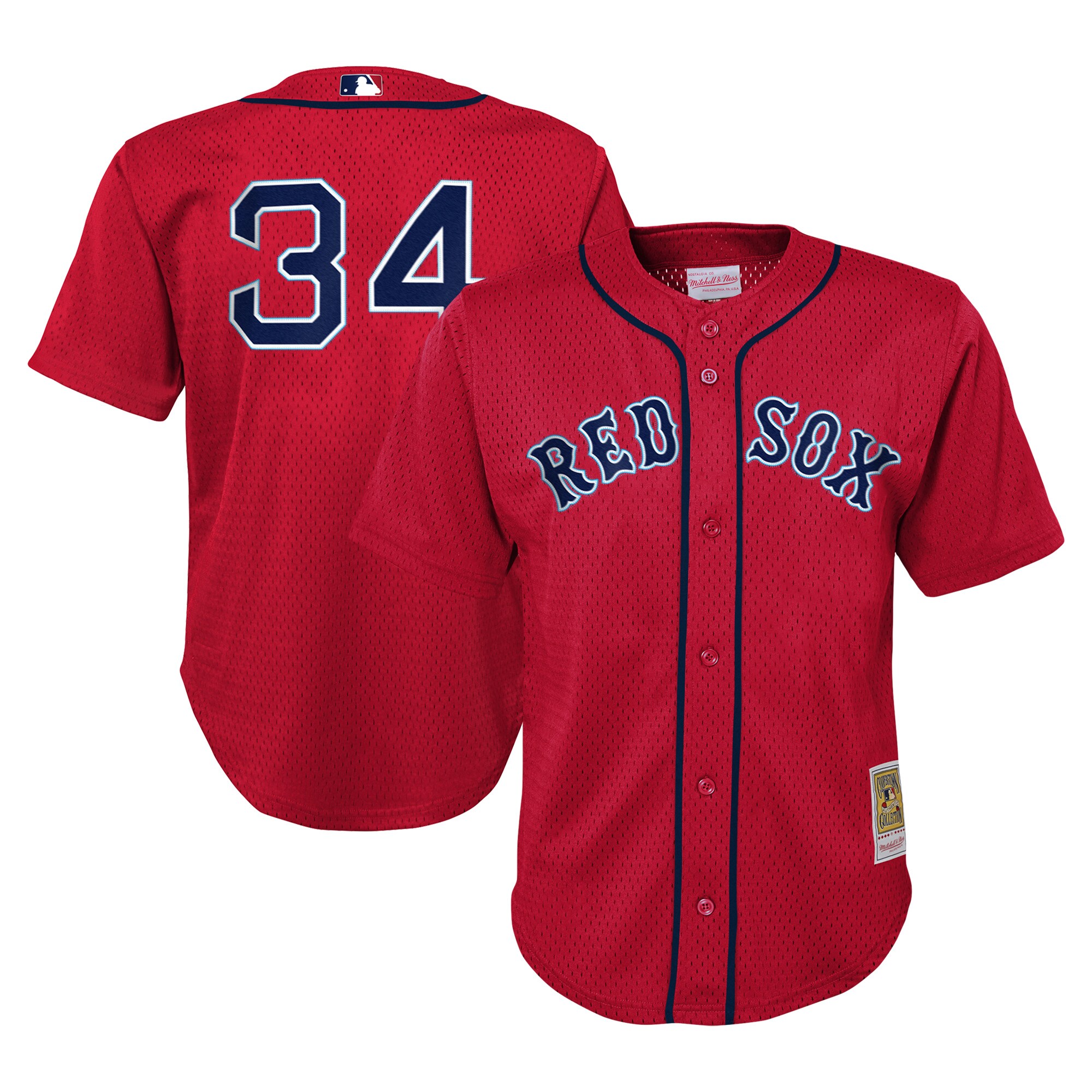 David Ortiz Boston Red Sox Mitchell & Ness Toddler Cooperstown Collection\u00c2\u00a0Mesh Batting Practice Jersey - Red