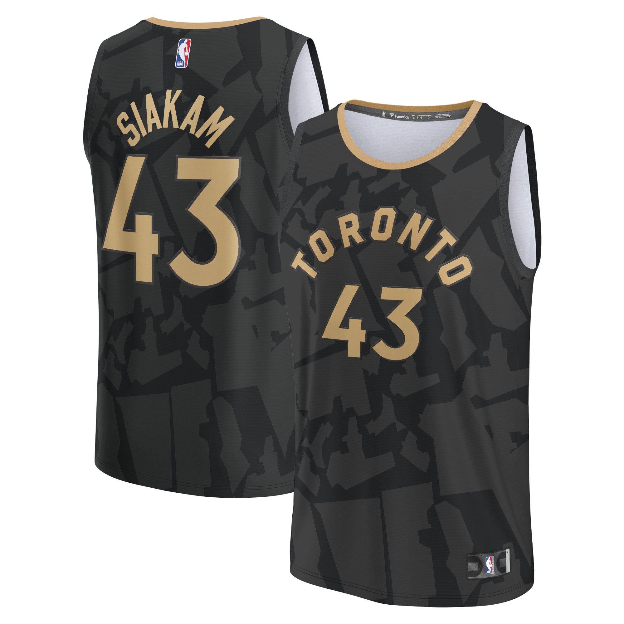 Pascal Siakam Toronto Raptors Fanatics Fastbreak Jersey - City Edition - Black