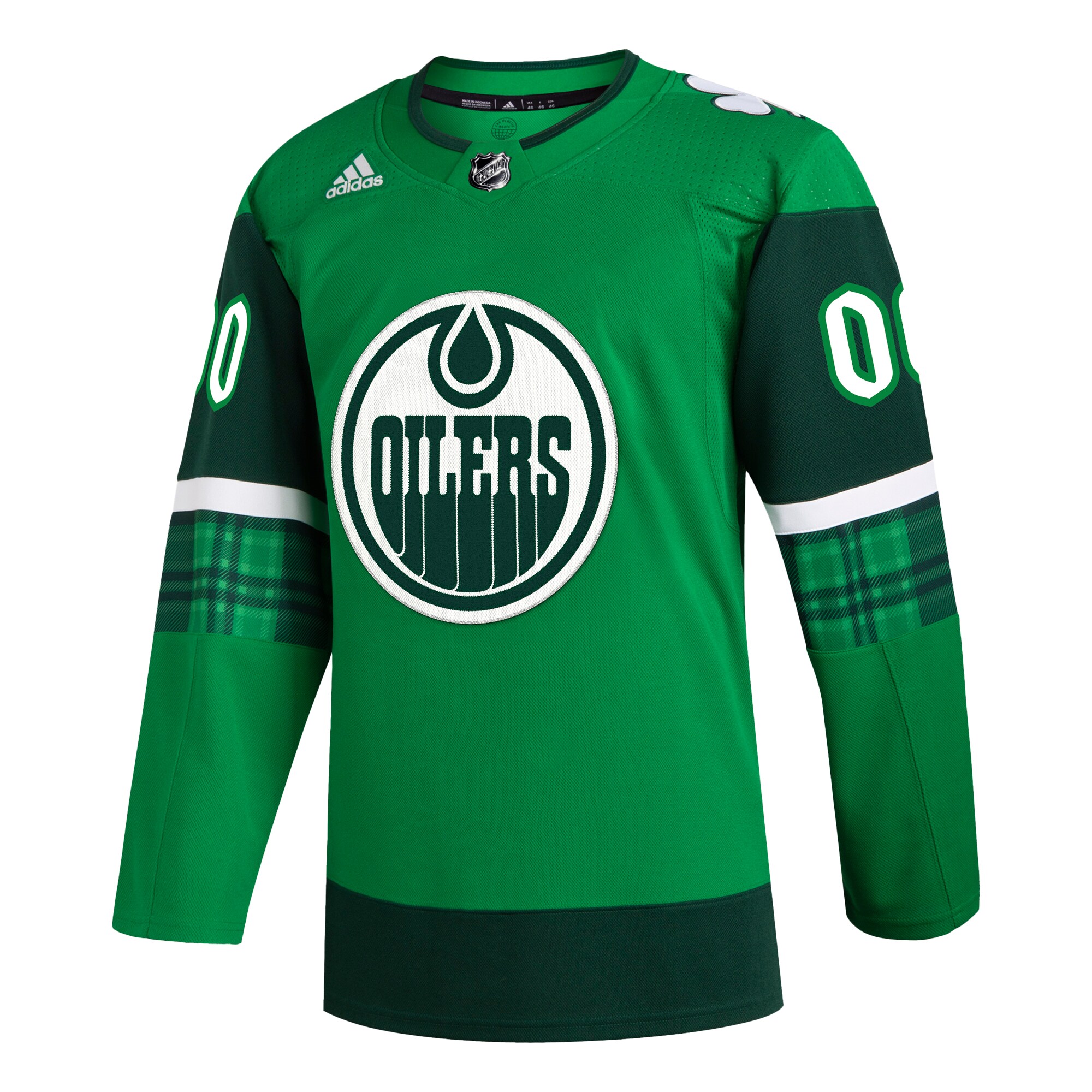 Edmonton Oilers adidas St. Patrick's Day Authentic Custom Jersey - Kelly Green