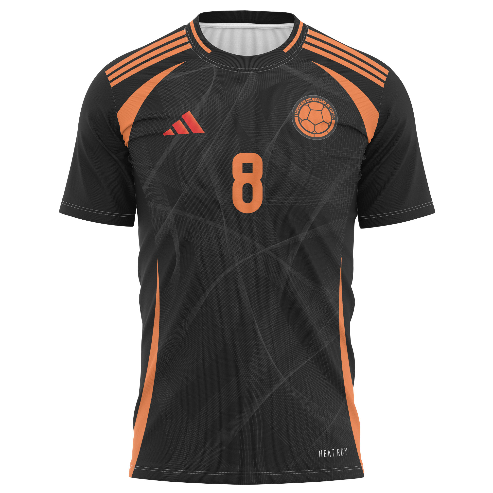 Jorge Carrascal 8 Colombia National Team 2024 Away Kits AOP T-shirt - Black