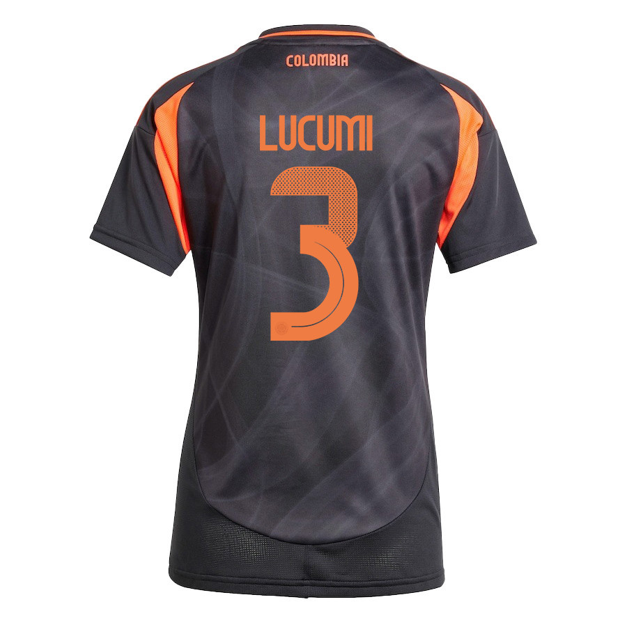 Jhon Lucumi 3 Colombia National Team 2024/25 Away Women Jersey - Black