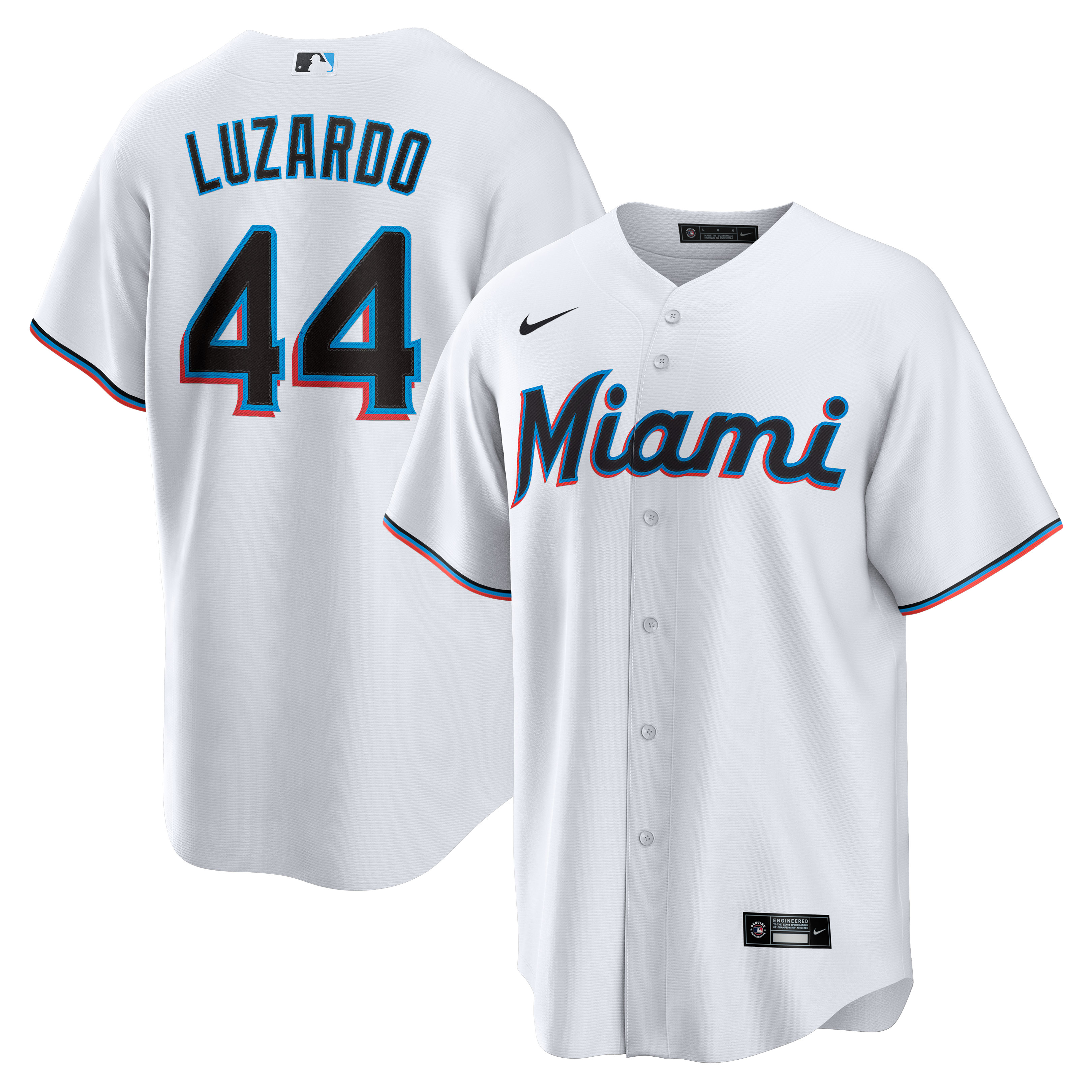 Jes\u00c3\u00bas Luzardo Miami Marlins  Home  Replica Player Jersey - White