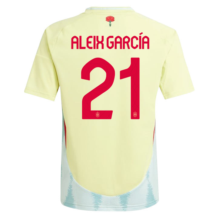 Aleix García 21 Spain National Team 2024 Away YOUTH Jersey - Yellow