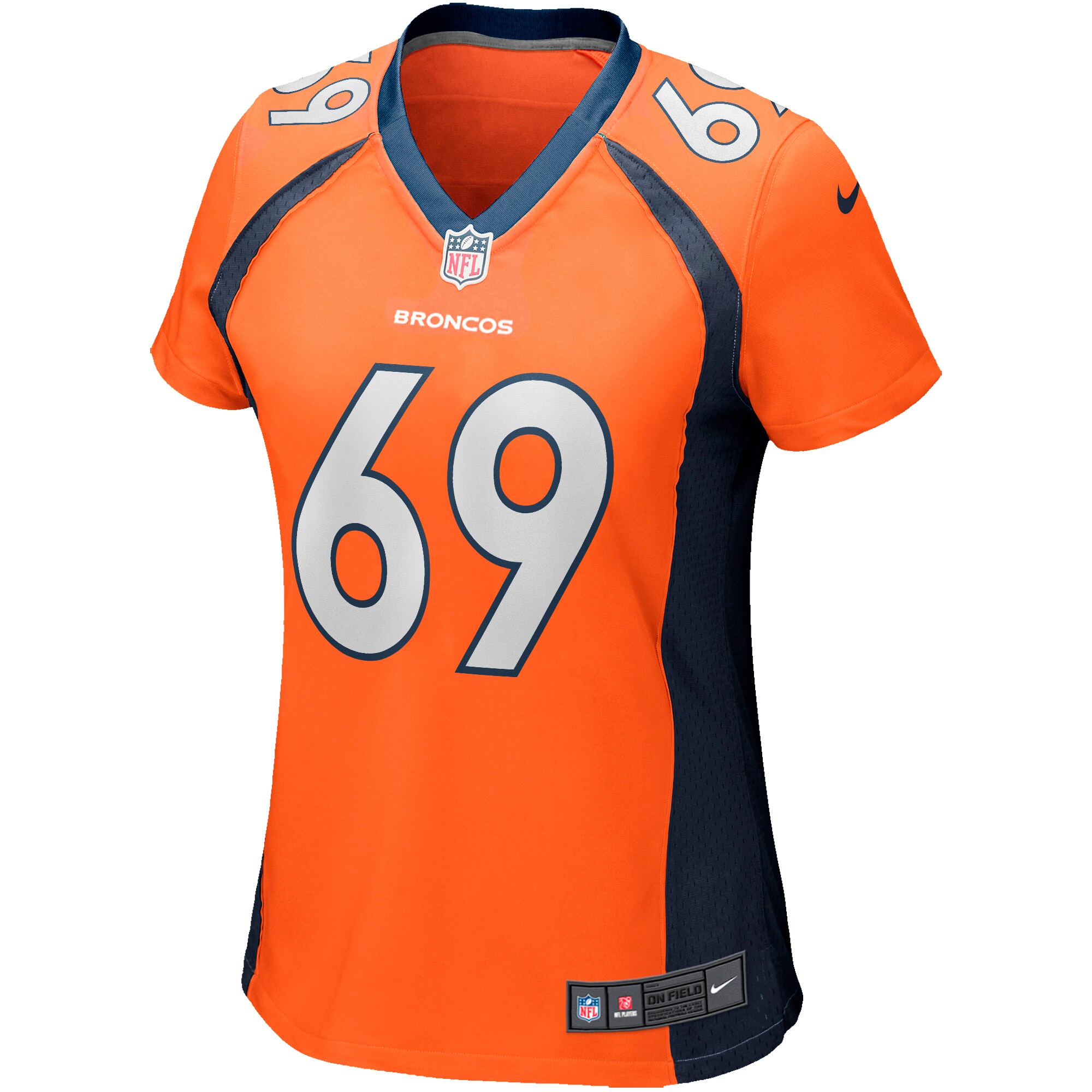 Mark Schlereth Denver Broncos  Women's Game Retired Player Jersey - Orange