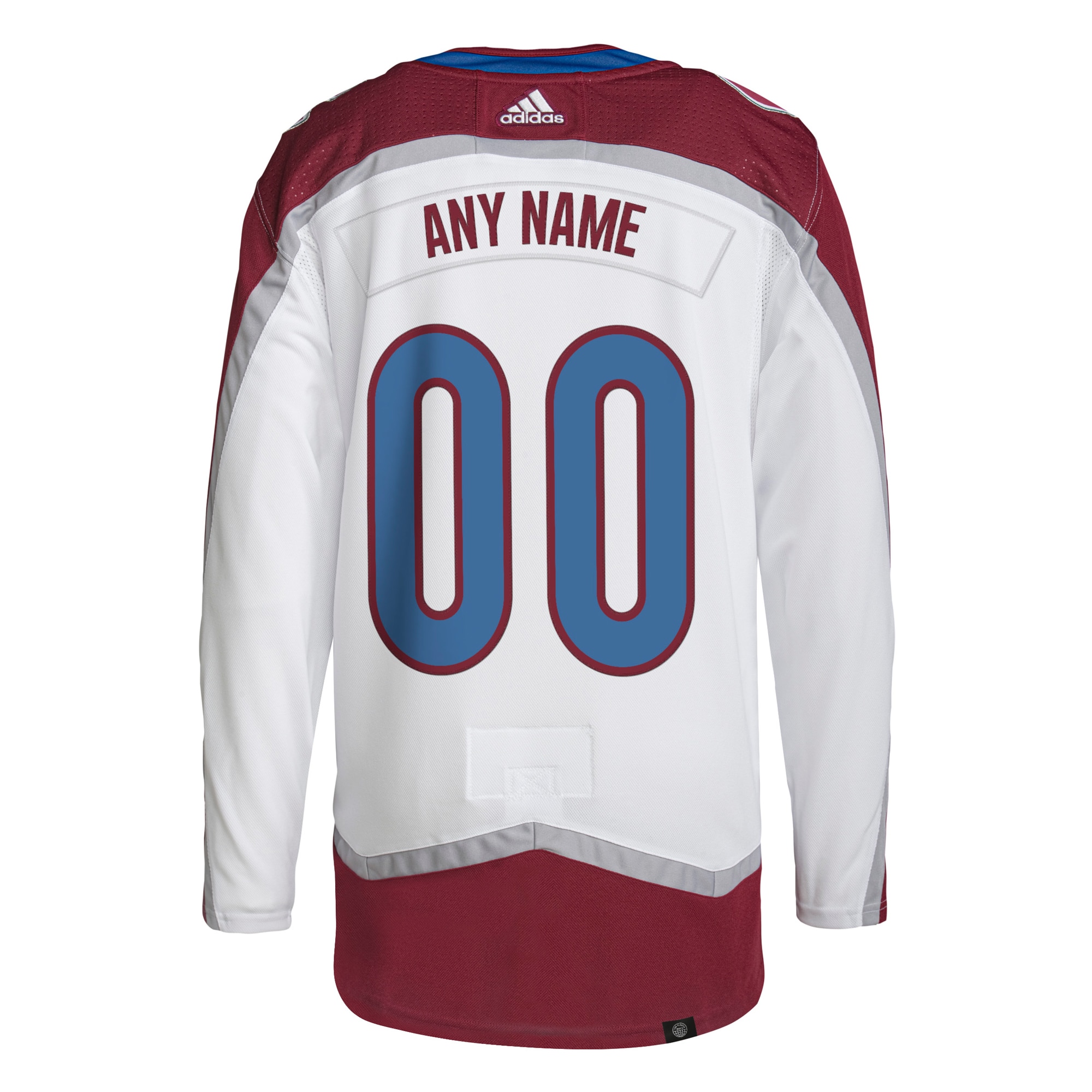 Colorado Avalanche adidas  Away  Primegreen Authentic Custom Jersey - White
