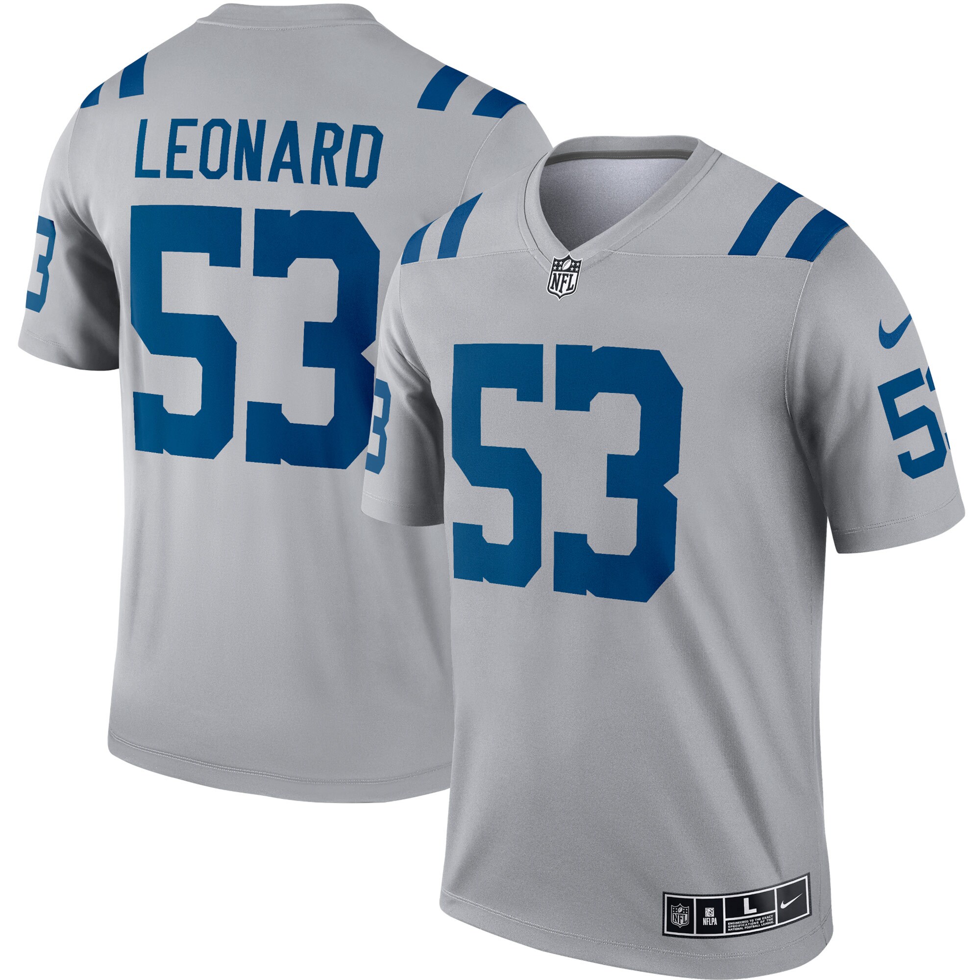 Darius Leonard Indianapolis Colts  Inverted Legend Jersey - Gray