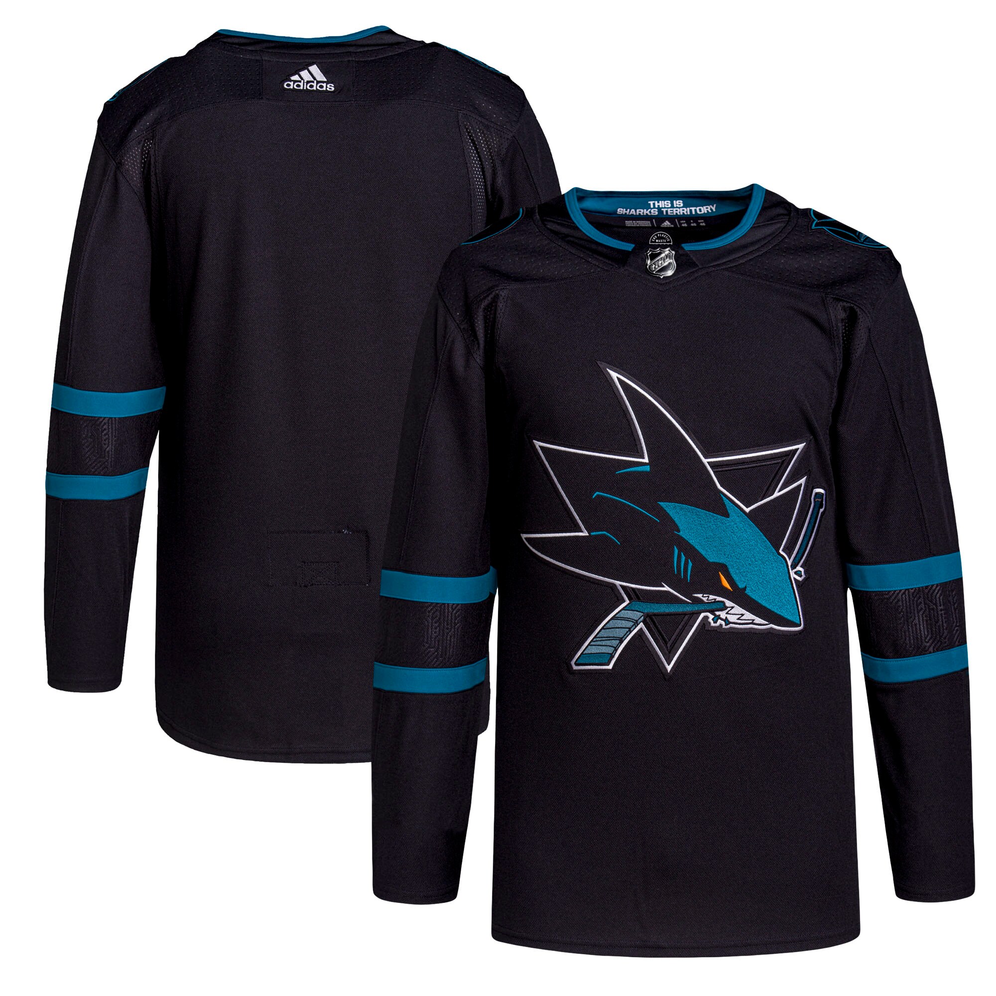 San Jose Sharks adidas Men's Alternate Primegreen Authentic Jersey - Black
