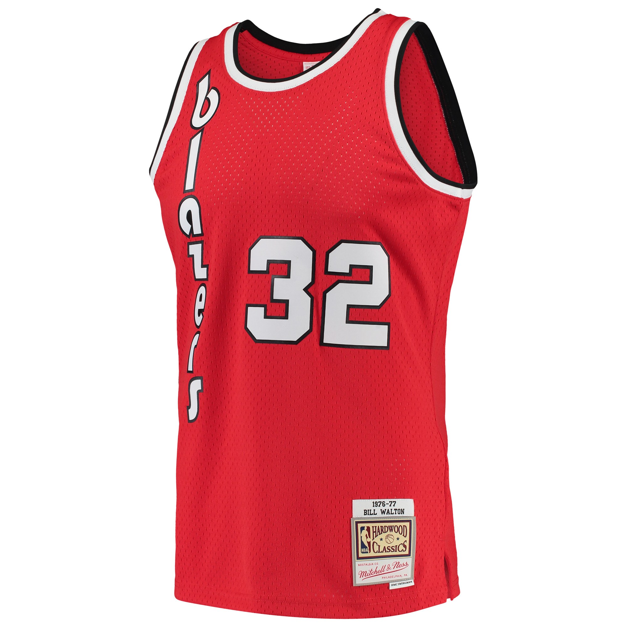 Bill Walton Portland Trail Blazers Mitchell & Ness 1976\/77 Hardwood Classics Swingman Jersey - Red