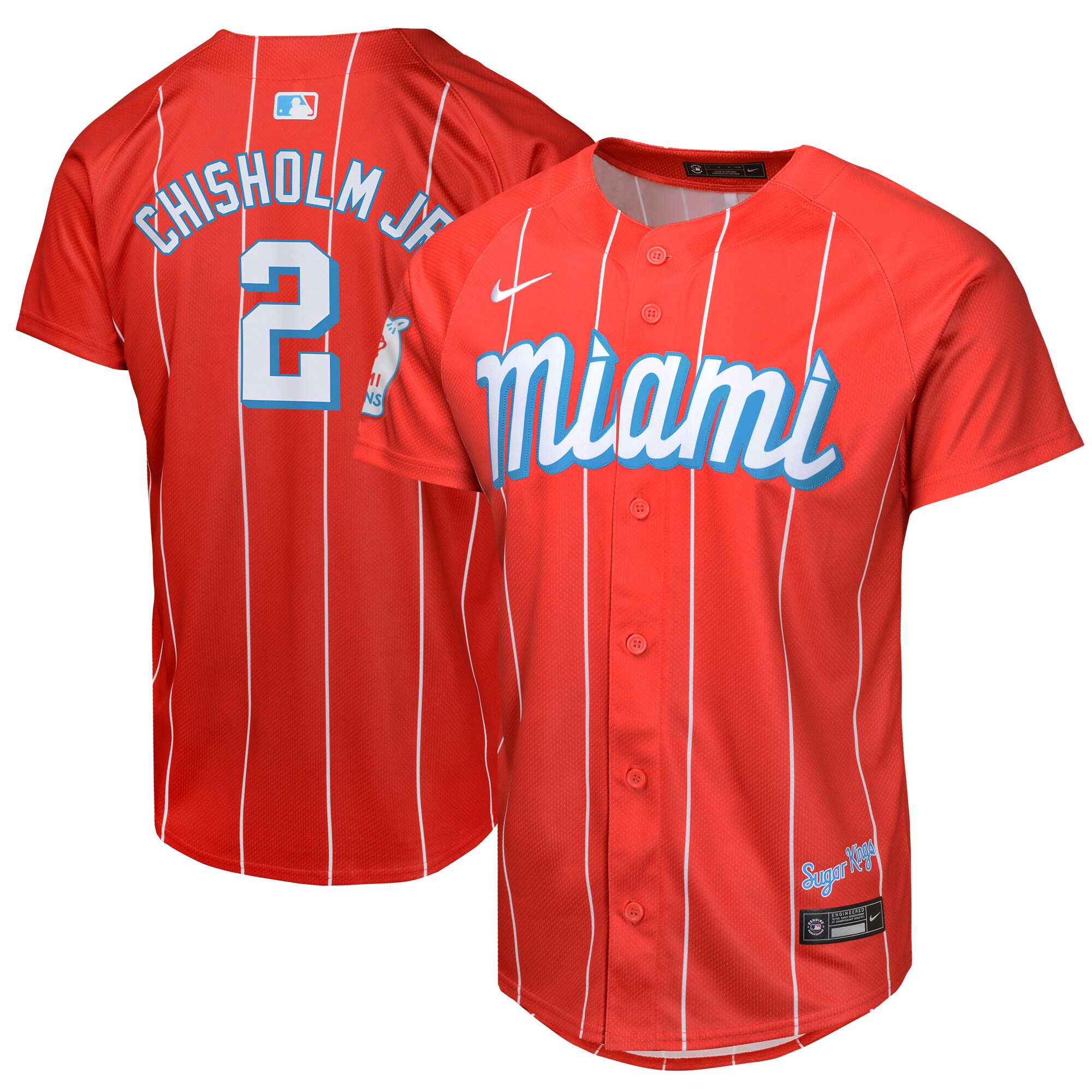 Jazz Chisholm Jr. Miami Marlins  Youth City Connect Limited Player Jersey - Red