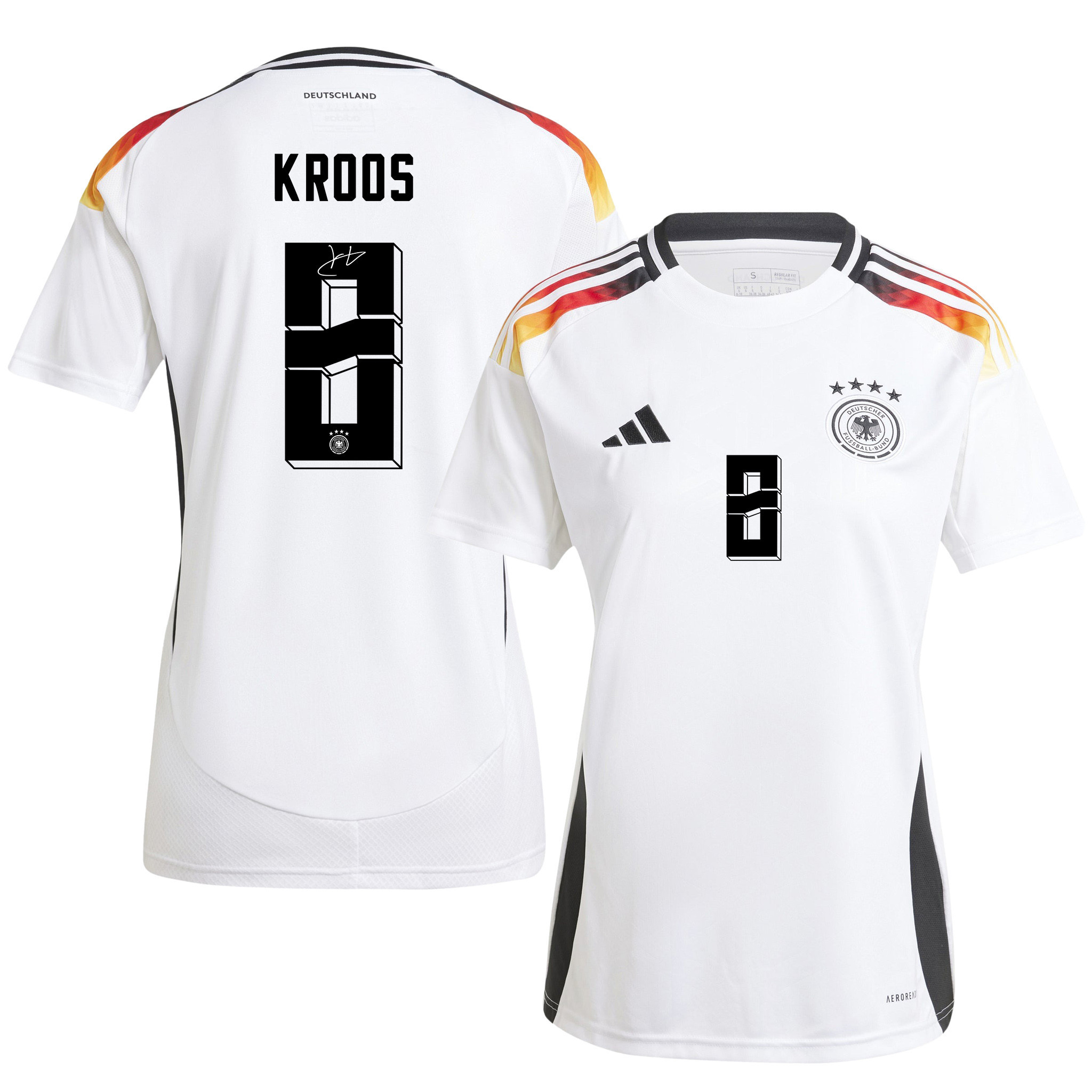 Toni Kroos 8 Signed Germany National Team 2024/25 Home Jersey Autographed - Women