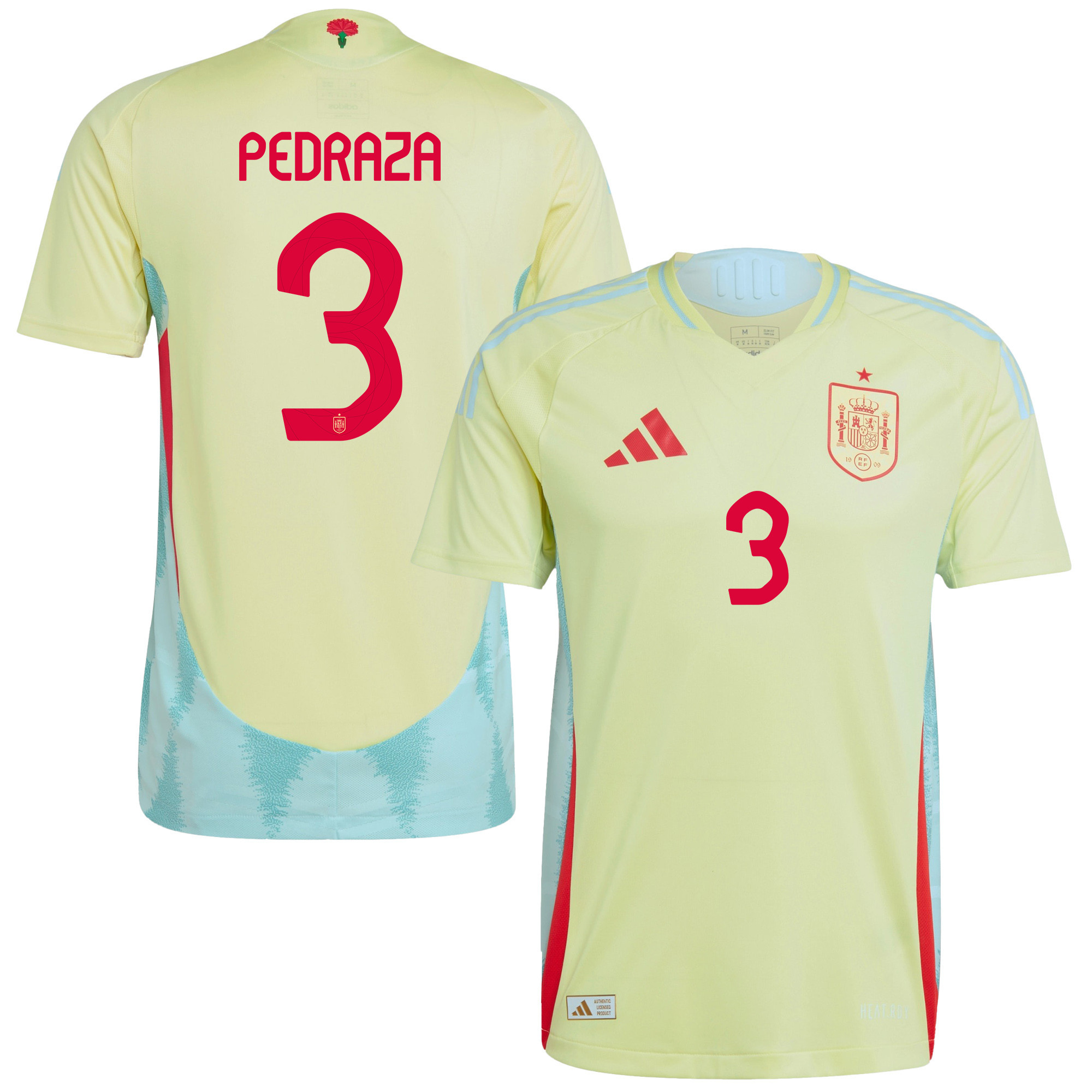 Alfonso Pedraza 3 Spain National Team 2024 Away Men Jersey - Yellow