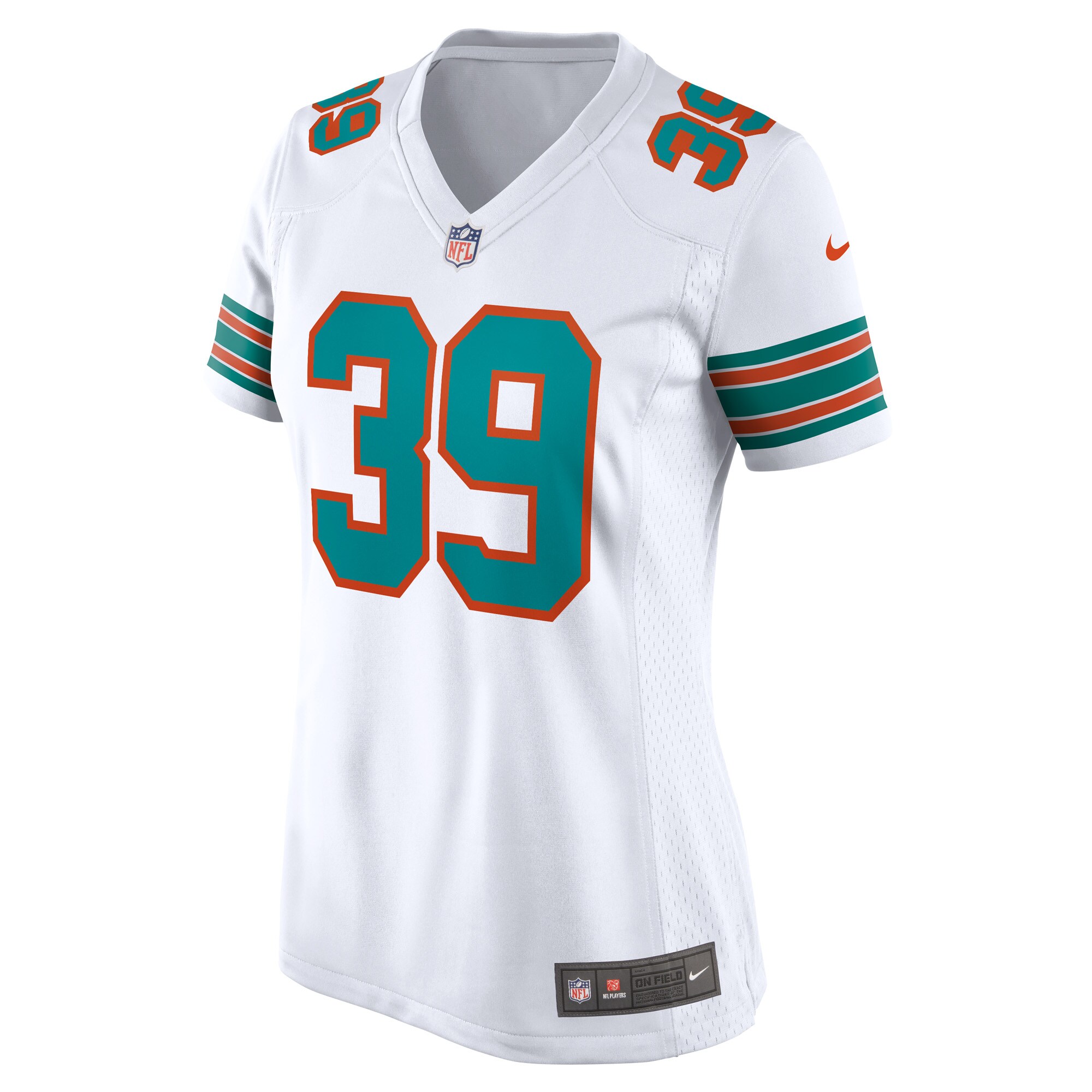 Larry Csonka Miami Dolphins  Women's Retired Player Jersey - White