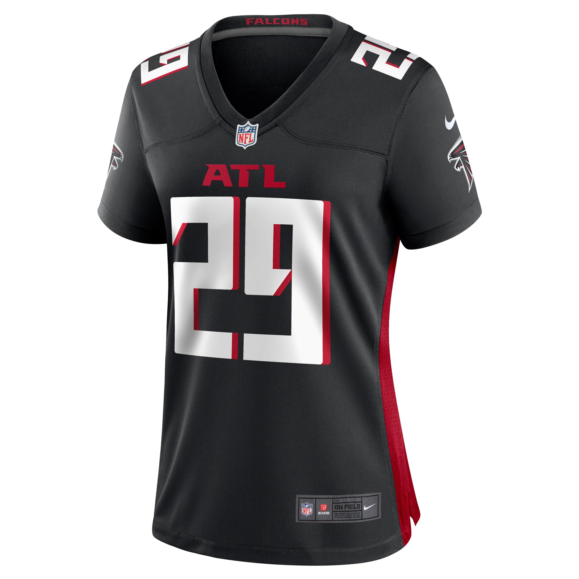 Micah Abernathy Atlanta Falcons  Women's Team Game Jersey -  Black