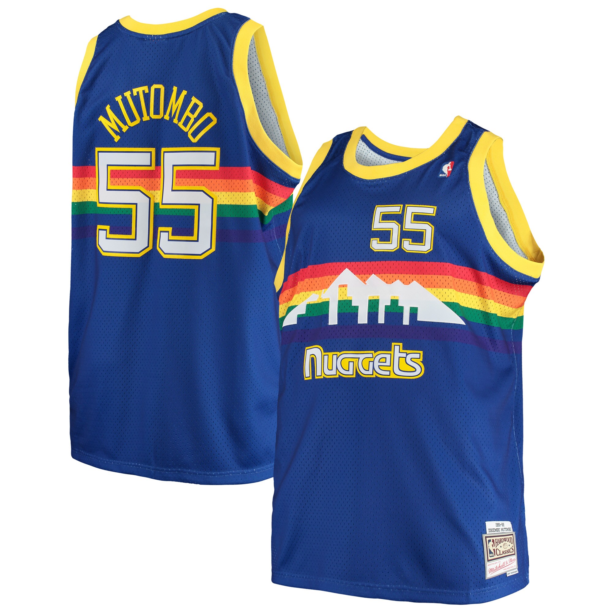 Dikembe Mutombo Denver Nuggets Mitchell & Ness 1991\/92 Big & Tall Hardwood Classics Swingman Jersey - Royal