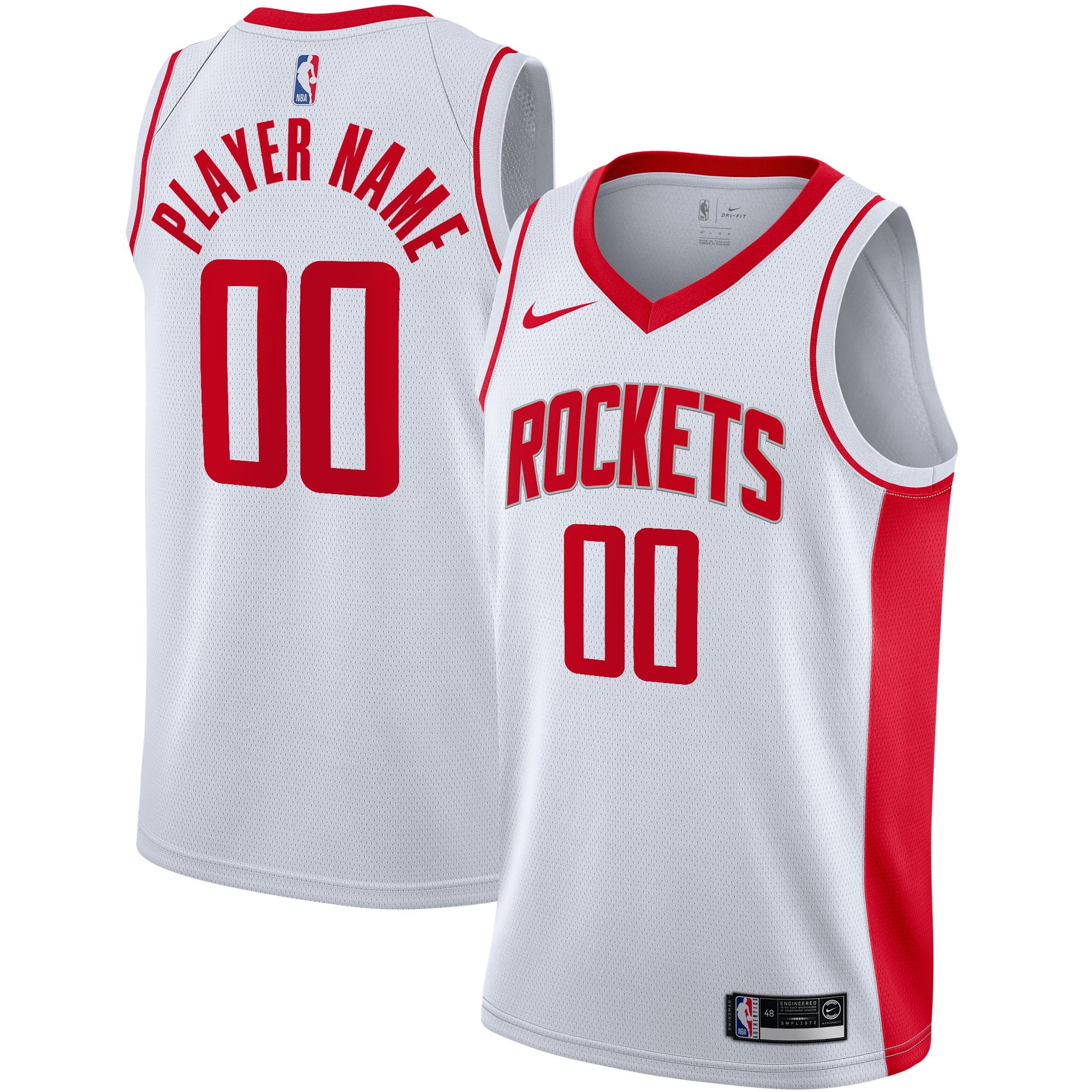 Houston Rockets  2020\/21 Swingman Custom Jersey - Association Edition - White