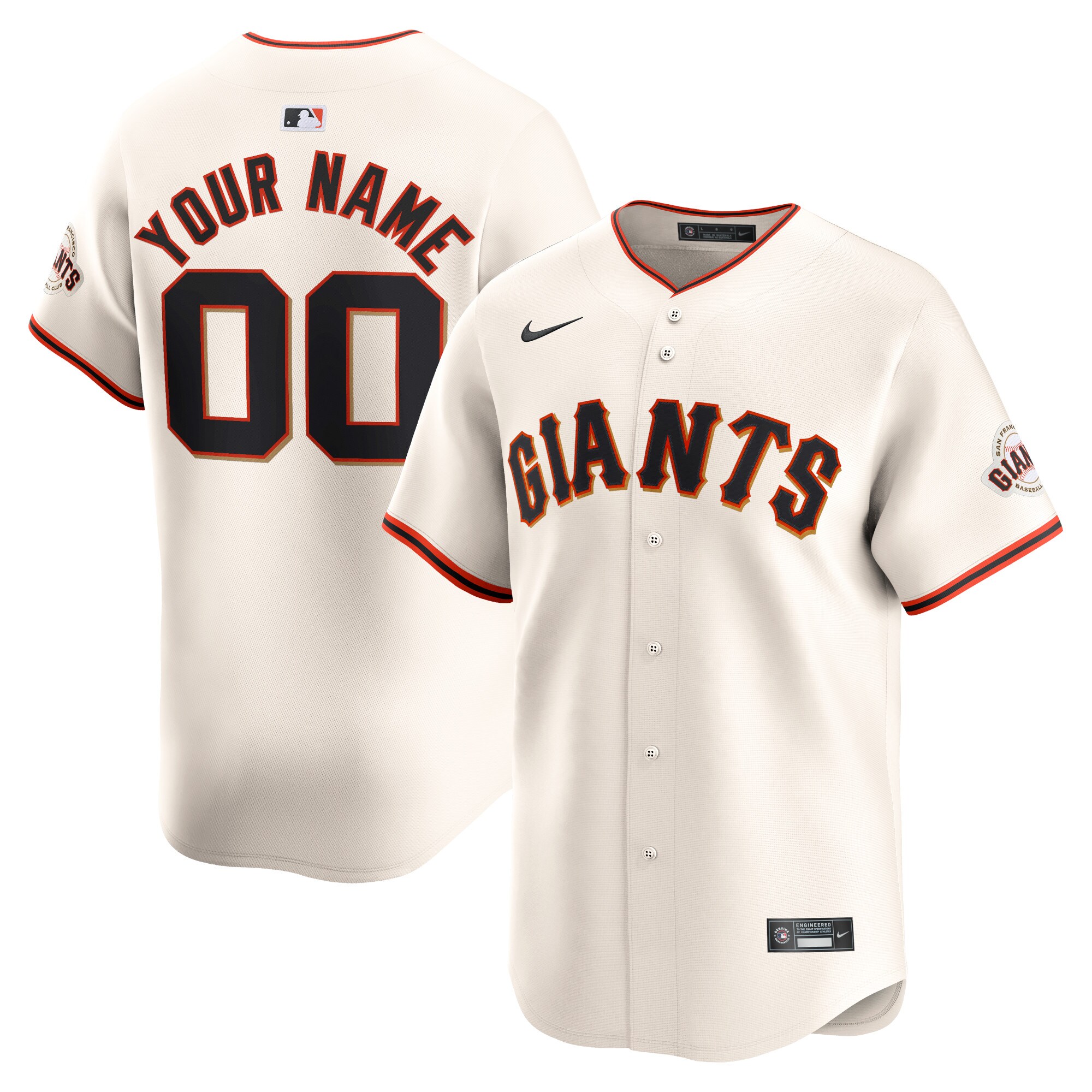 San Francisco Giants  Home Limited Custom Jersey - Cream