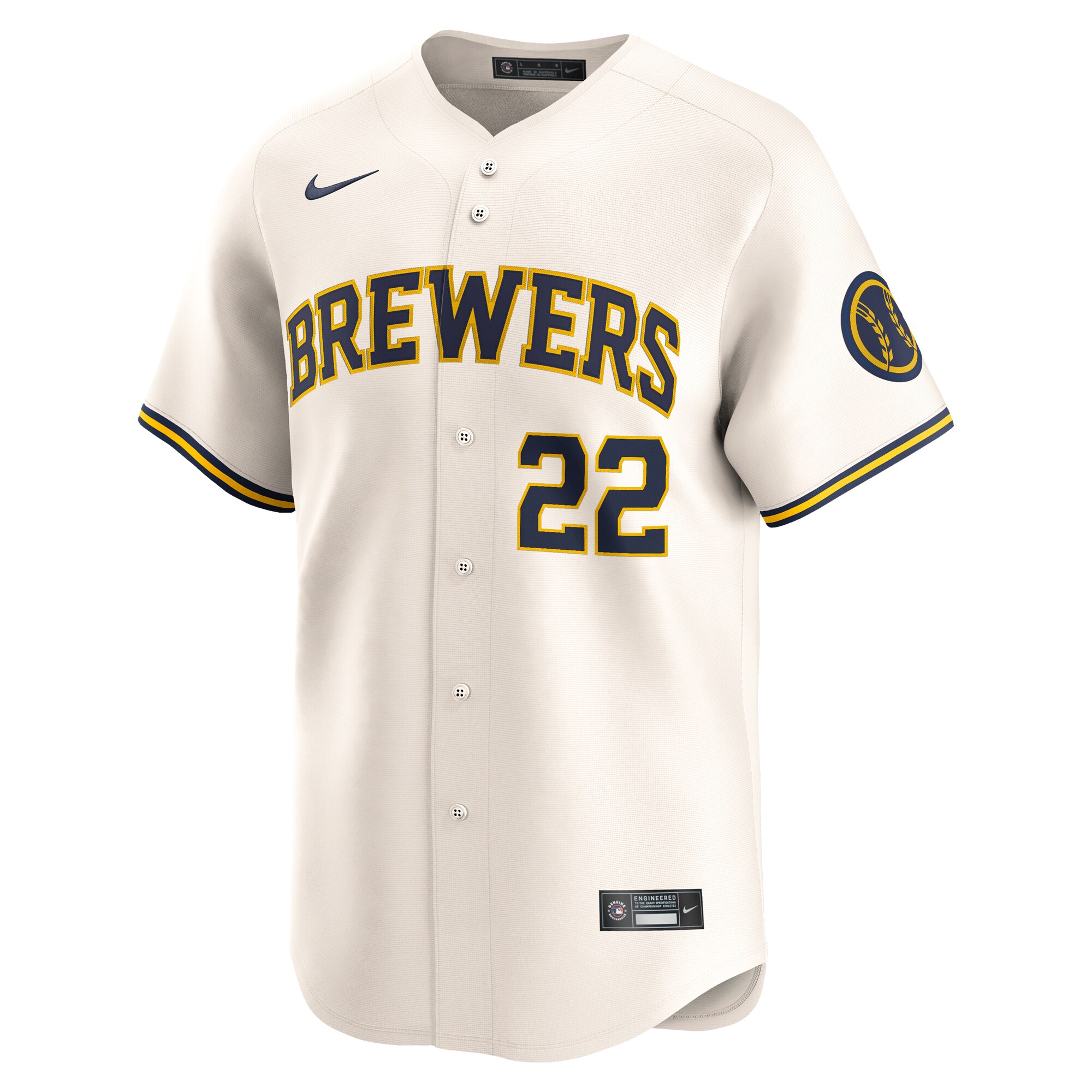 Christian Yelich Milwaukee Brewers  Youth Home Limited Player Jersey - Cream