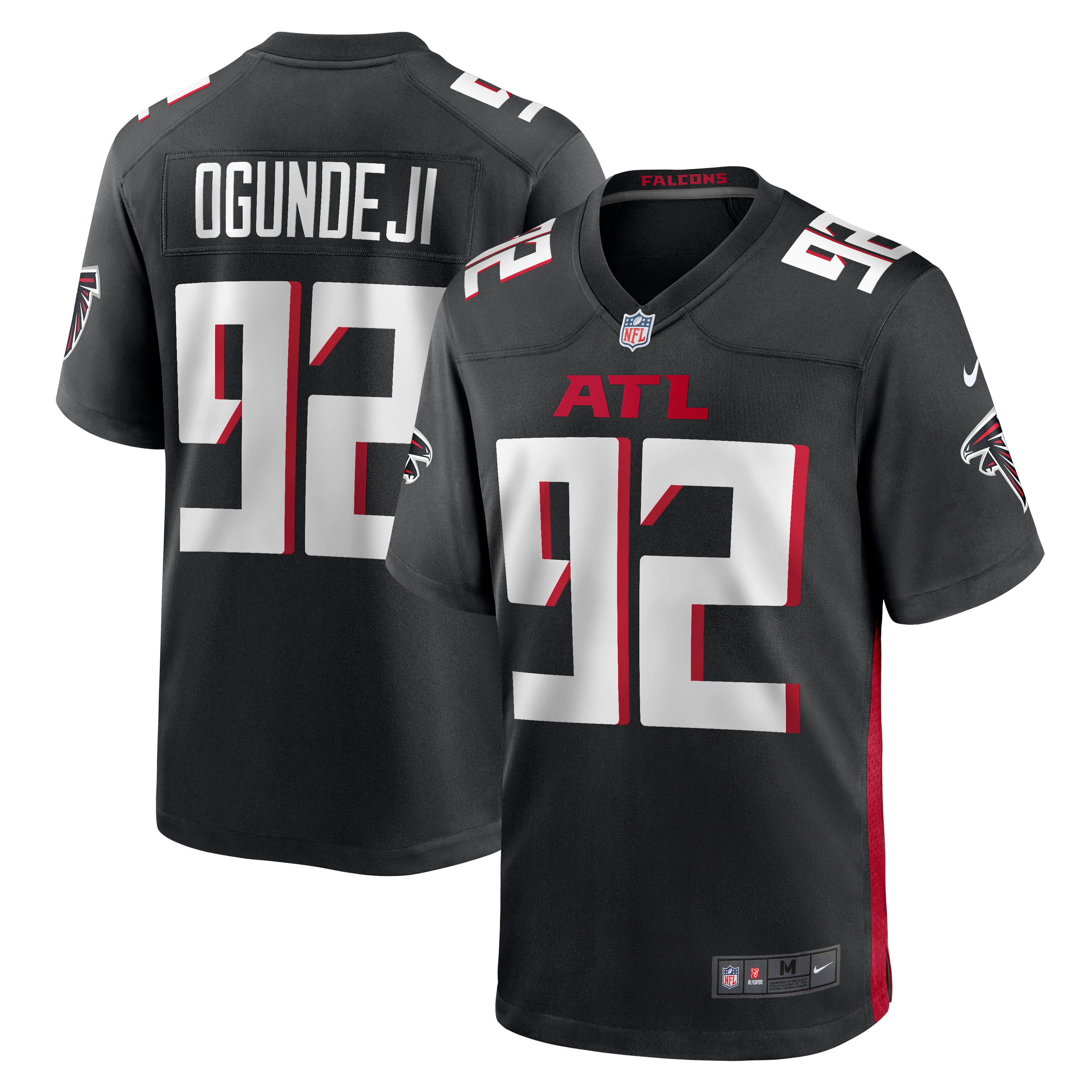 Adetokunbo Ogundeji Atlanta Falcons  Game Jersey - Black