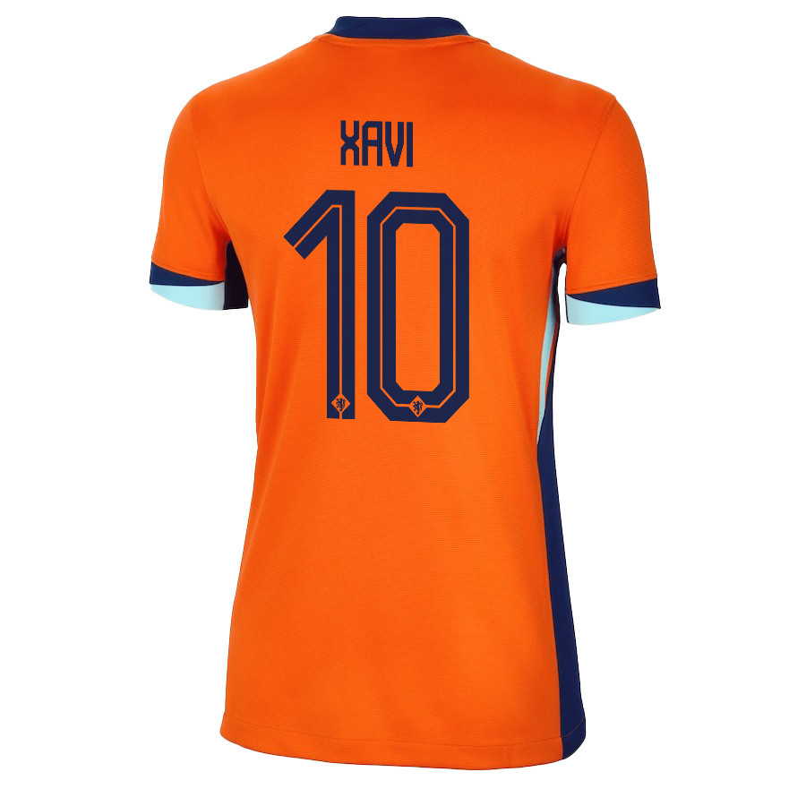Xavi Simons 10 Netherlands National Team 2024/25 Home WOMEN Jersey - Orange