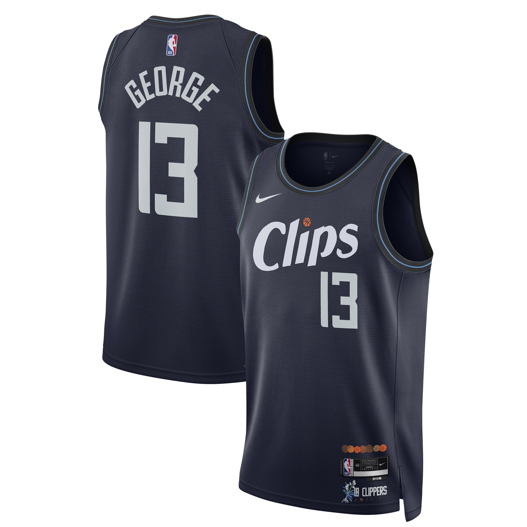 Paul George LA Clippers  Unisex 2023\/24 Swingman Jersey - Navy - City Edition