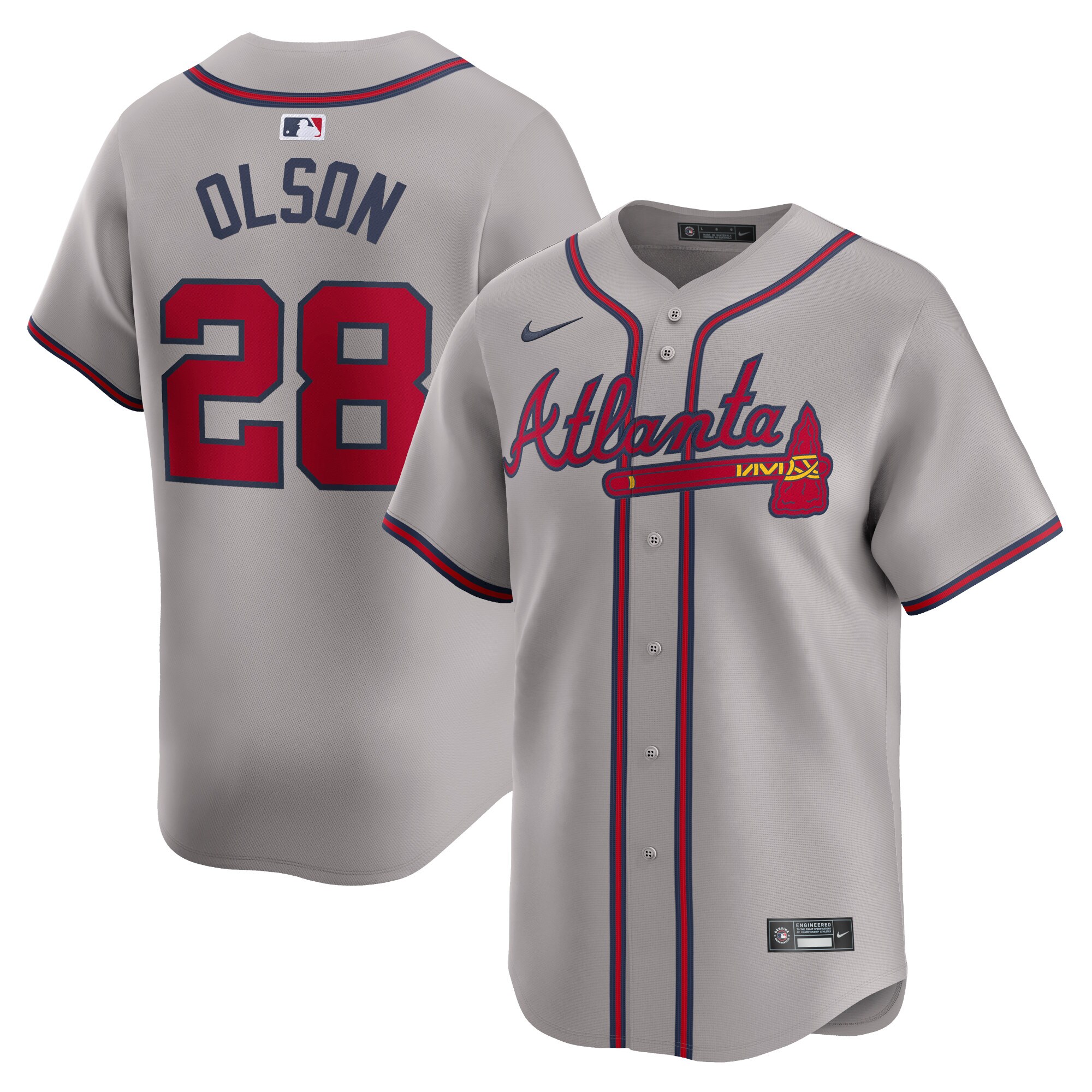 Matt Olson Atlanta Braves  Away Limited Player Jersey - Gray