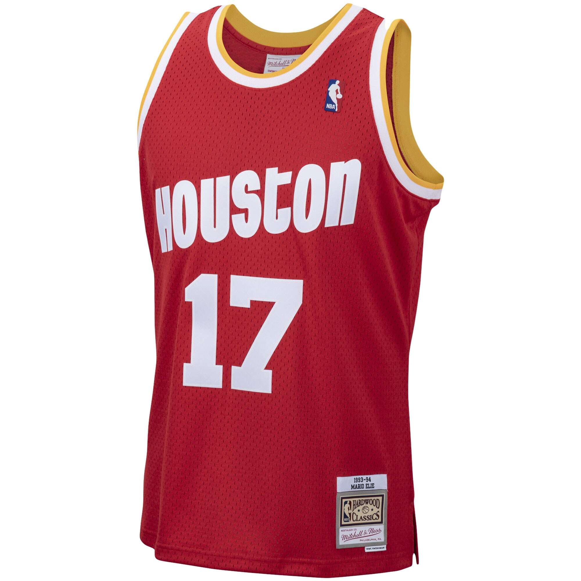 Mario Elie Houston Rockets Mitchell & Ness 1993\/94 Hardwood Classics Swingman Jersey - Red