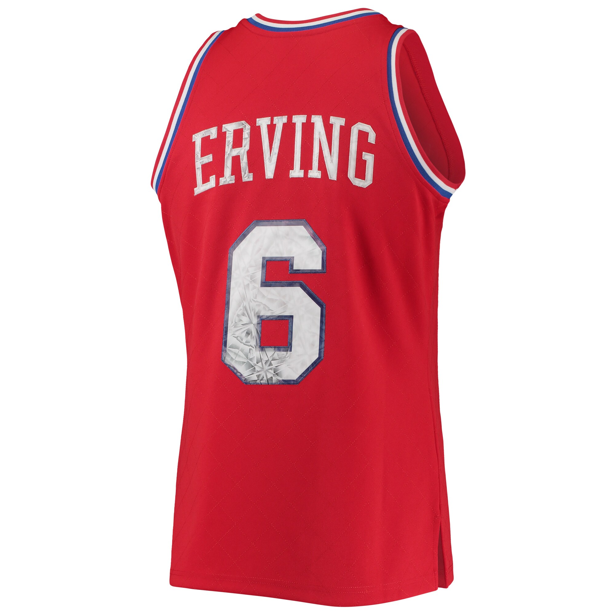 Julius Erving Philadelphia 76ers Mitchell & Ness 1982\/83 Hardwood Classics NBA 75th Anniversary Diamond Swingman Jersey - Red