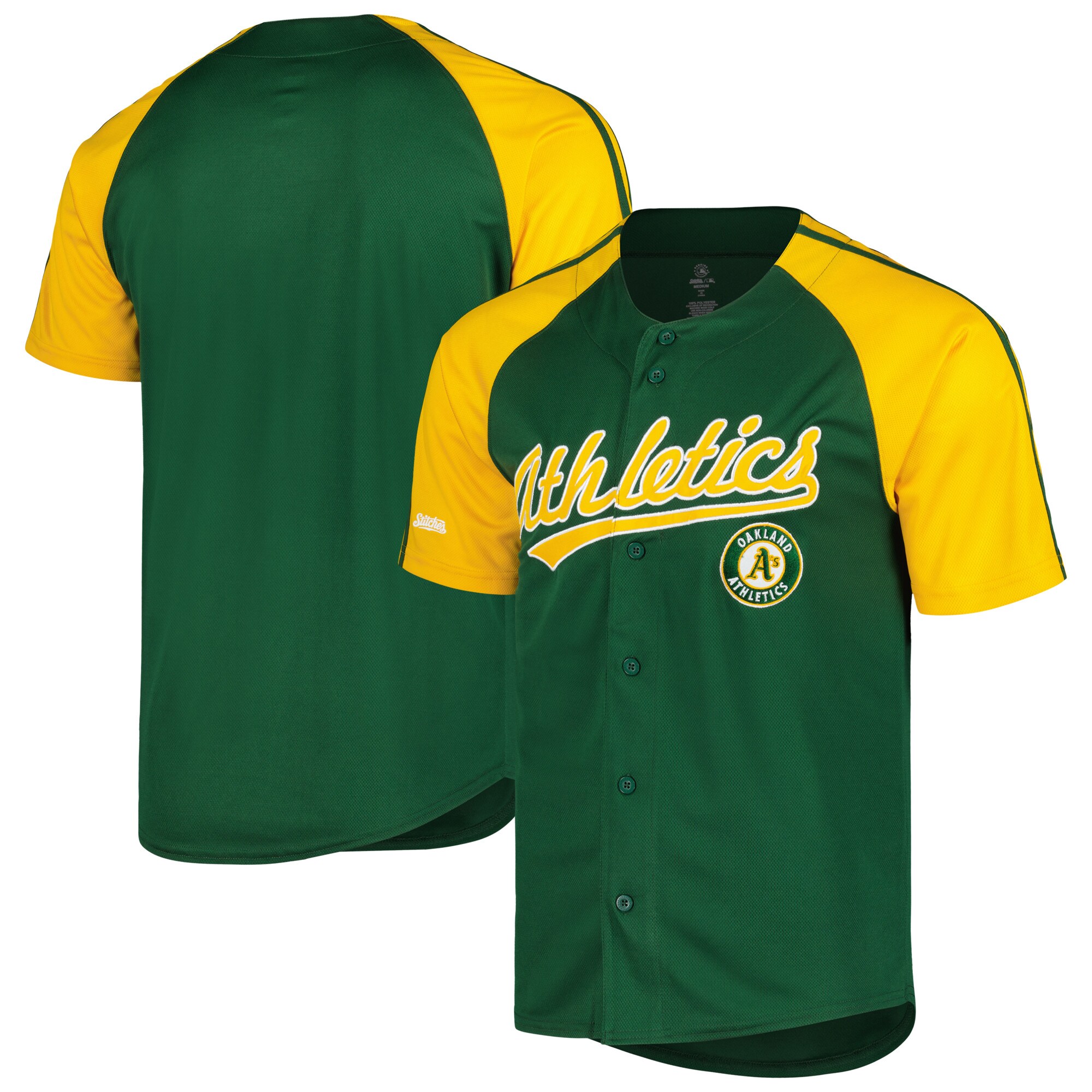 Oakland Athletics Stitches Team Raglan Jersey - Green