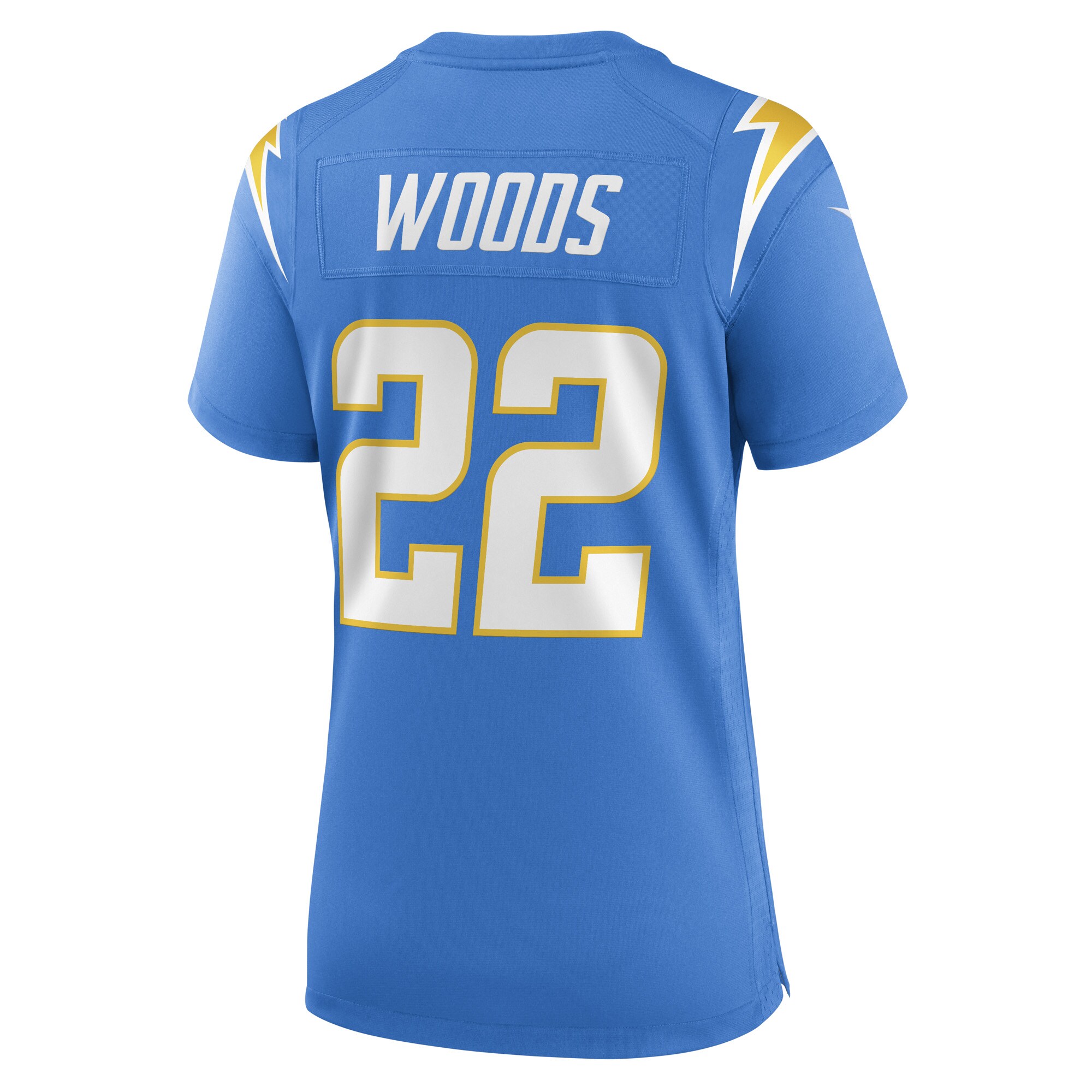 JT Woods Los Angeles Chargers  Women's Game Player Jersey - Powder Blue