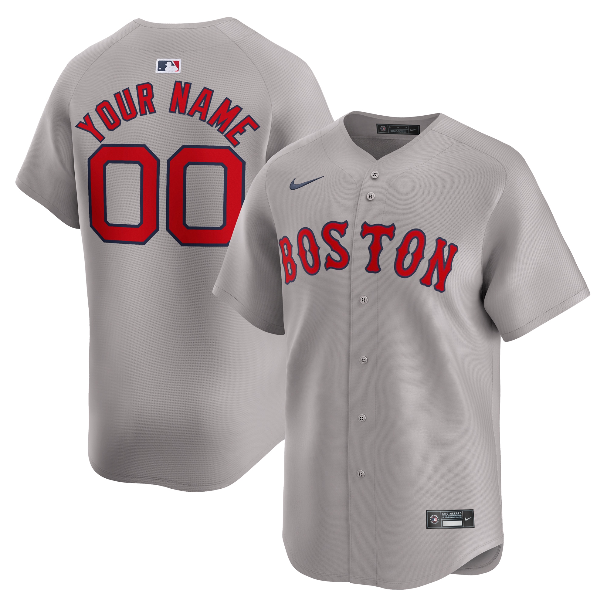Boston Red Sox  Away Limited Custom Jersey - Gray