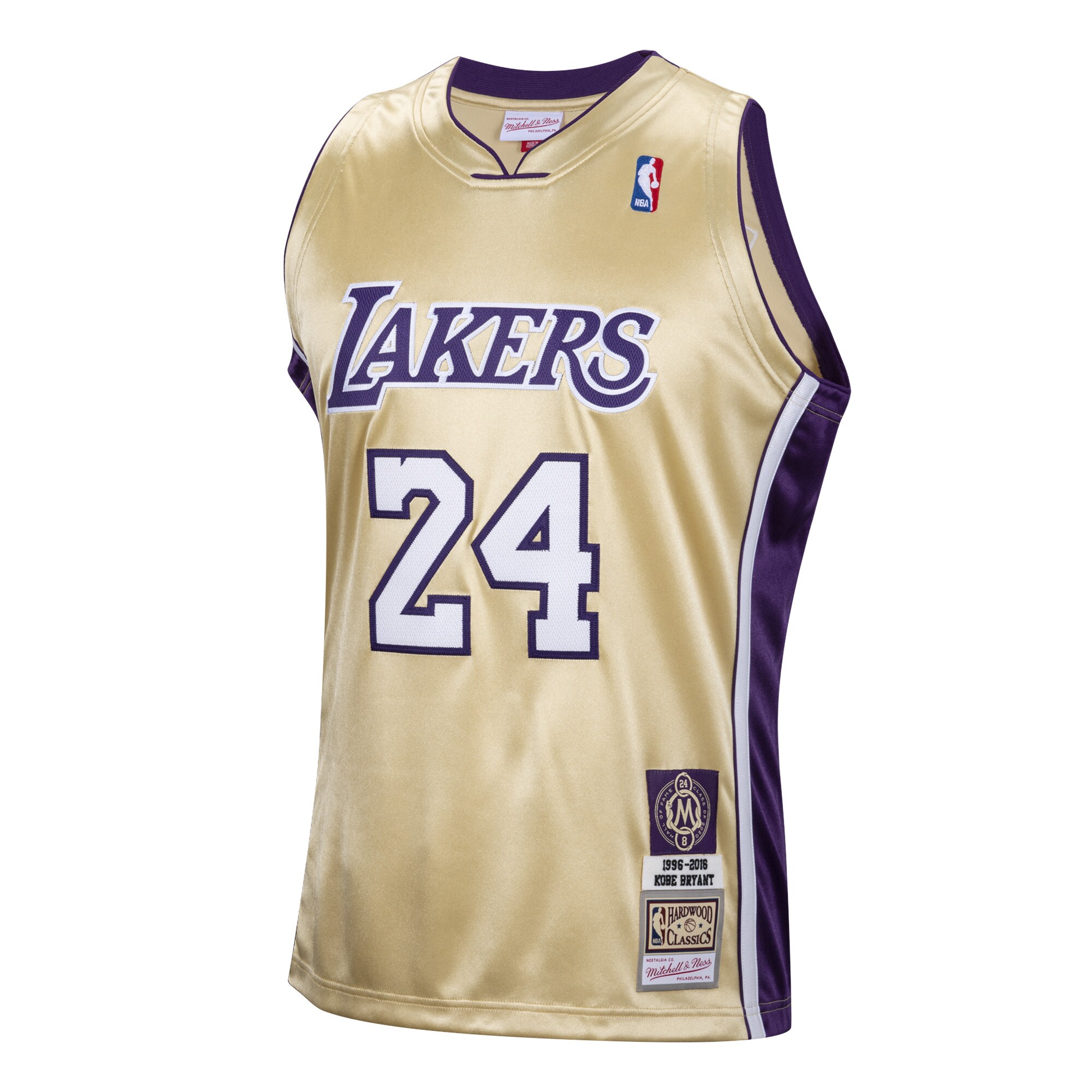 Kobe Bryant Los Angeles Lakers Mitchell & Ness Hall of Fame Class of 2020 #24 Authentic Hardwood Classics Jersey - Gold