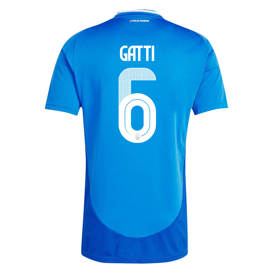 Federico Gatti 6 Italy National Team 2024/25 Home Men Jersey - Blue
