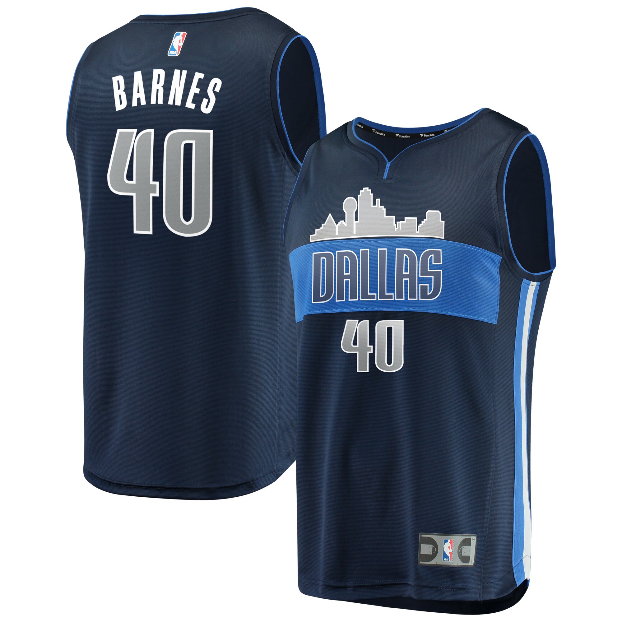 Harrison Barnes Dallas Mavericks Fanatics Youth Fast Break Replica Jersey Navy - Statement Edition