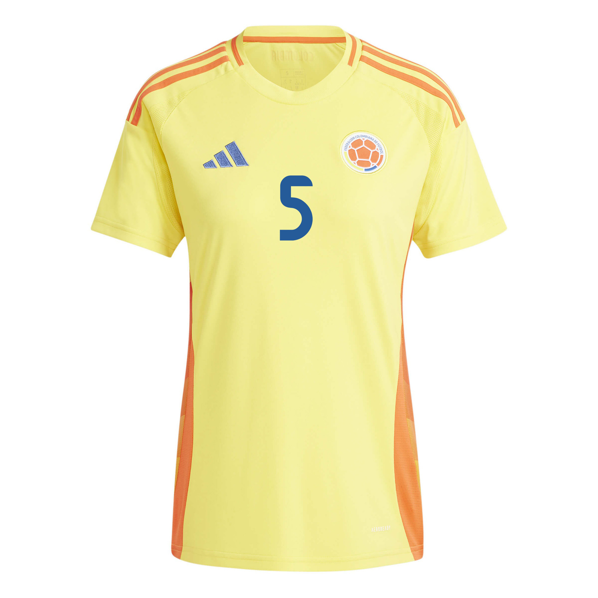 Kevin Castaño 5 Colombia National Team 2024/25 Home Women Jersey - Yellow