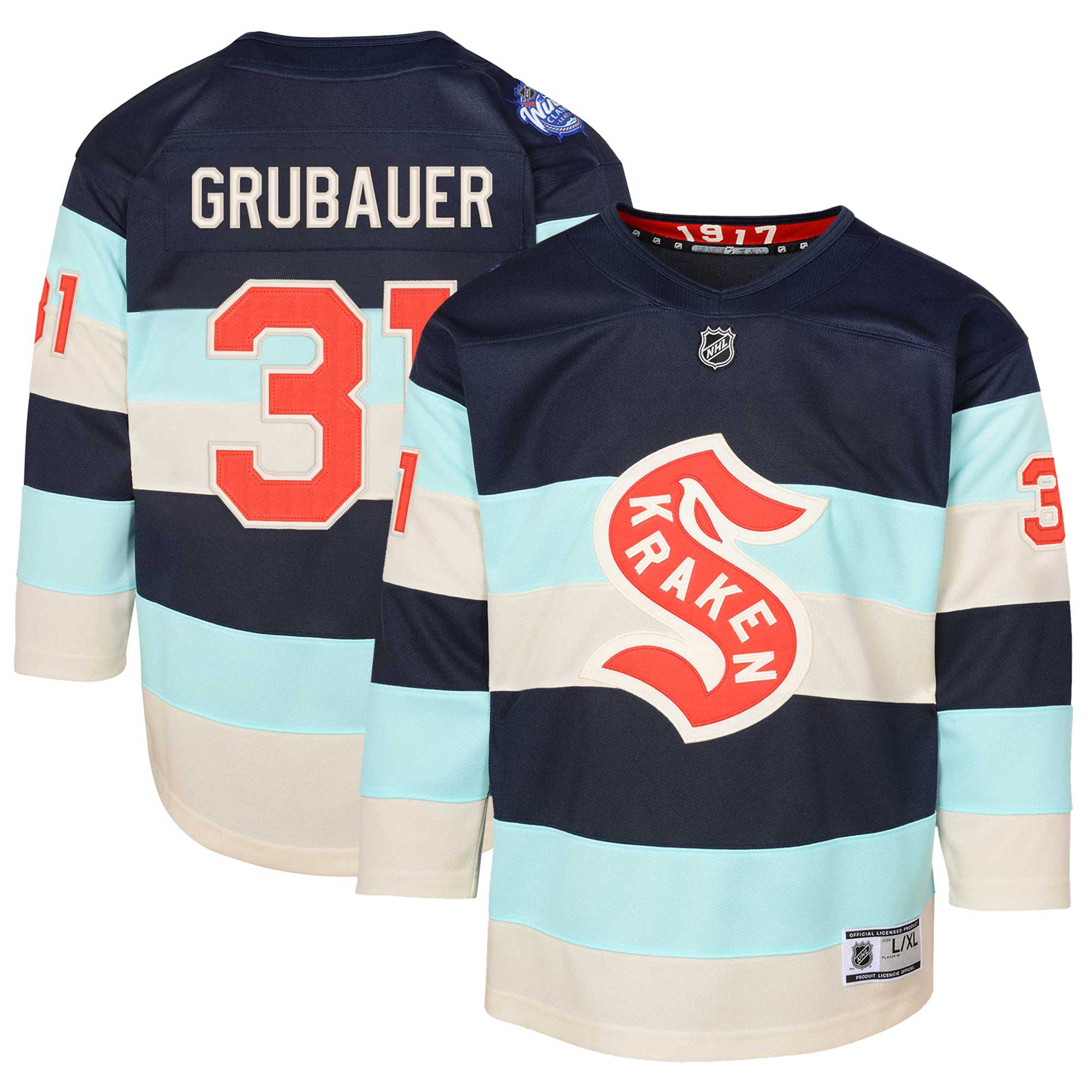 Philipp Grubauer  Preschool 2024 NHL Winter Classic Premier Player Jersey - Deep Sea Blue