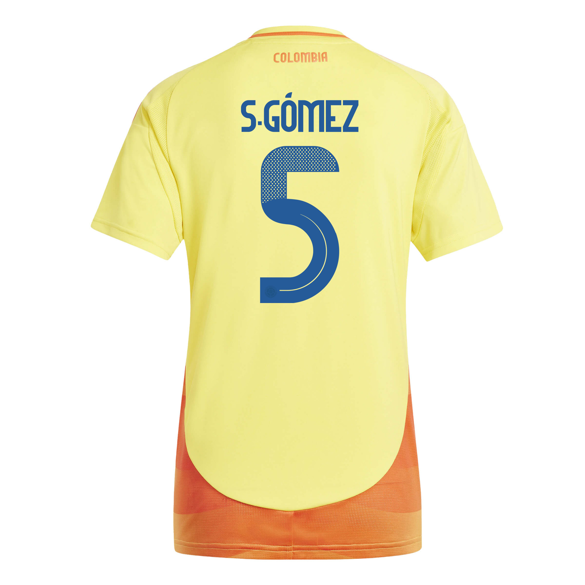 Sebastián Gómez 5 Colombia National Team 2024/25 Home Women Jersey - Yellow