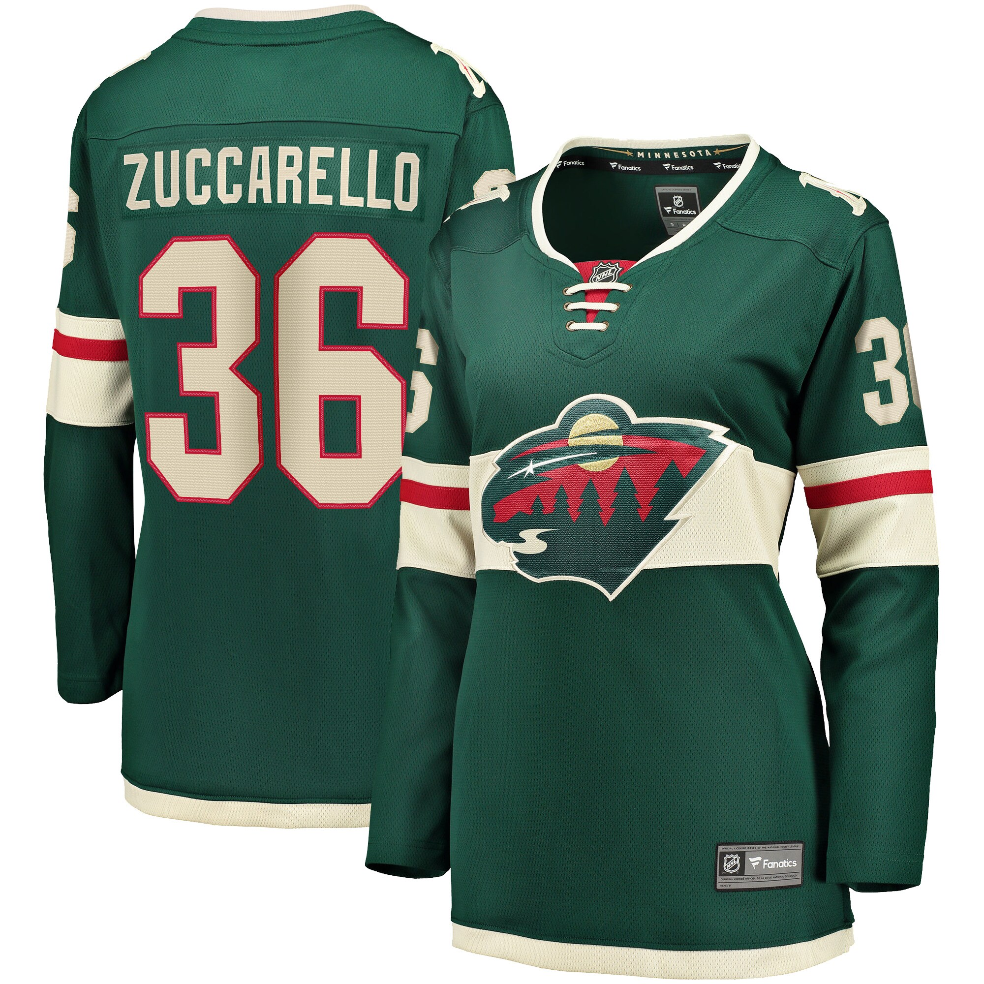 Mats Zuccarello Minnesota Wild Fanatics Women's Breakaway Player Jersey - Green