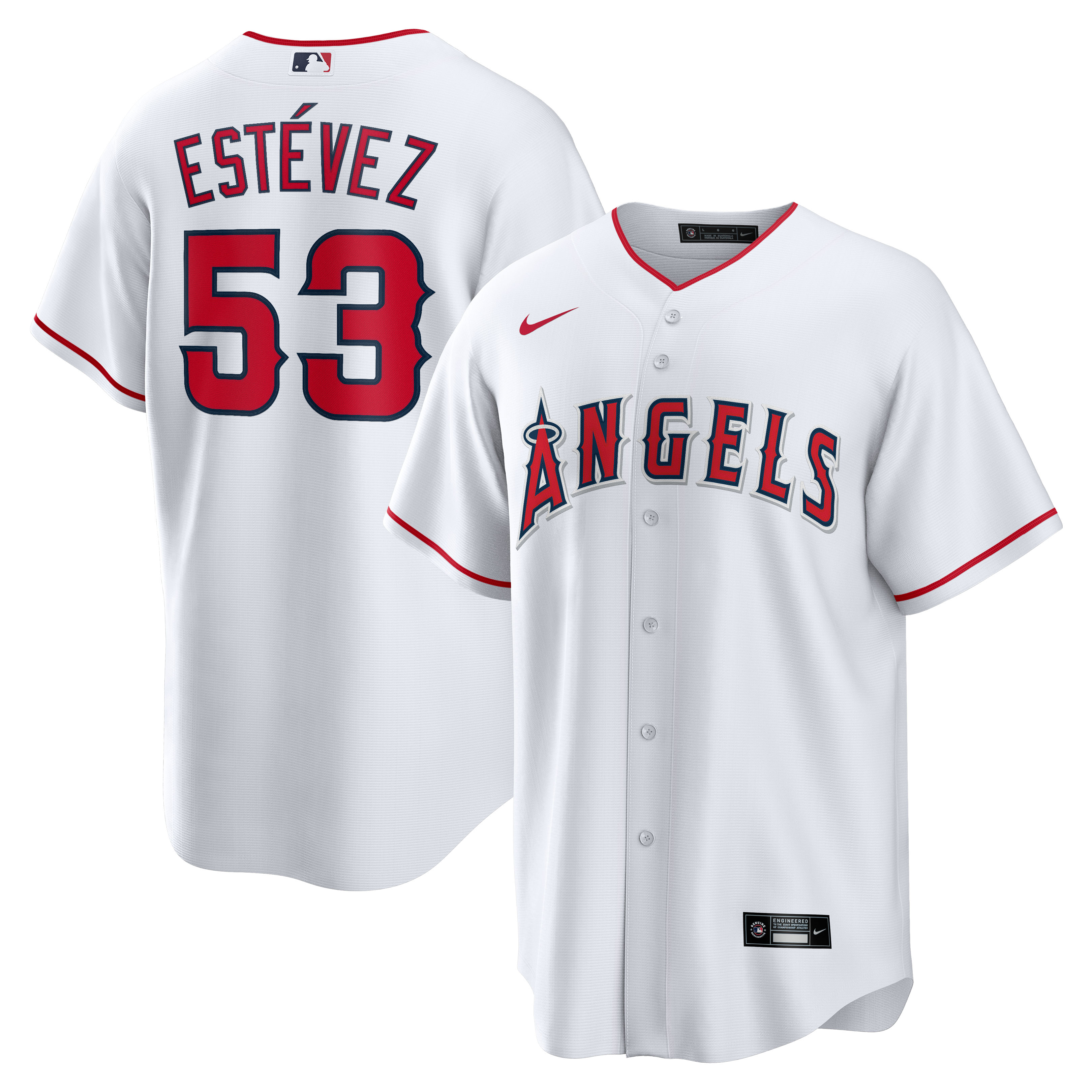 Carlos Est\u00c3\u00a9vez Los Angeles Angels  Home  Replica Player Jersey - White