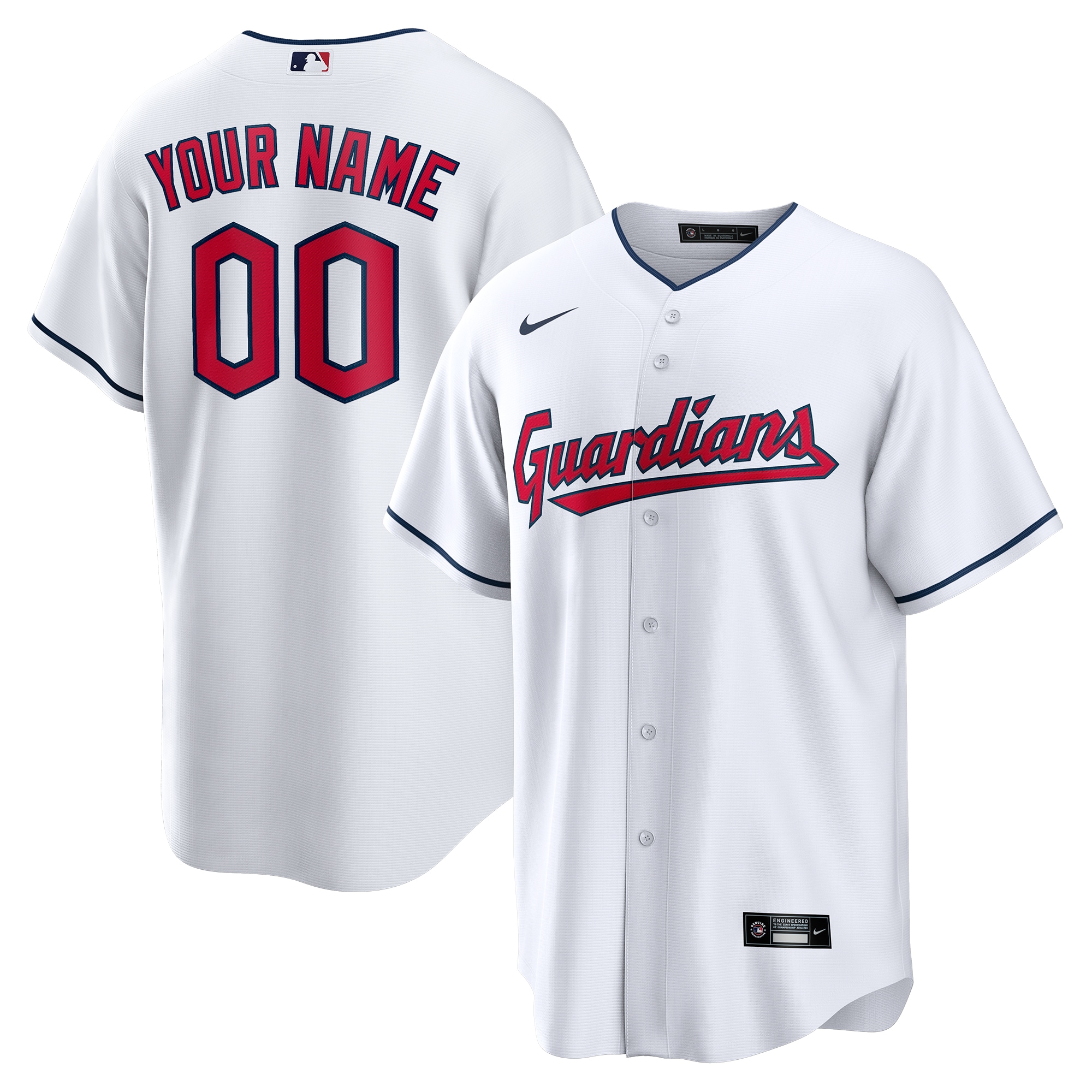 Cleveland Guardians  Replica Custom Jersey - White