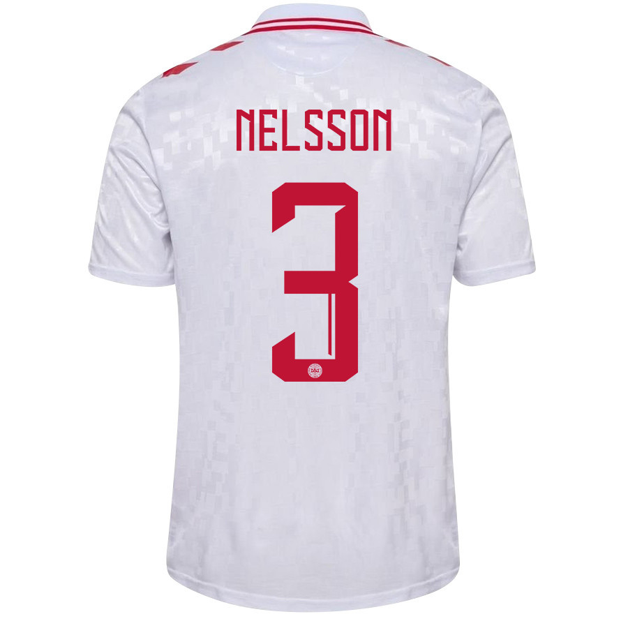 Victor Nelsson 3 Denmark National Team 2024/25 Away Men Jersey - White