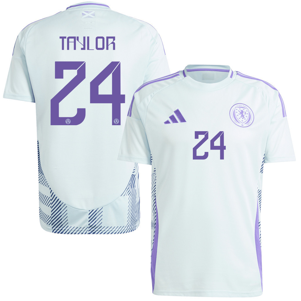 Greg Taylor 24 Scotland National Team 2024 Away Men Jersey - White