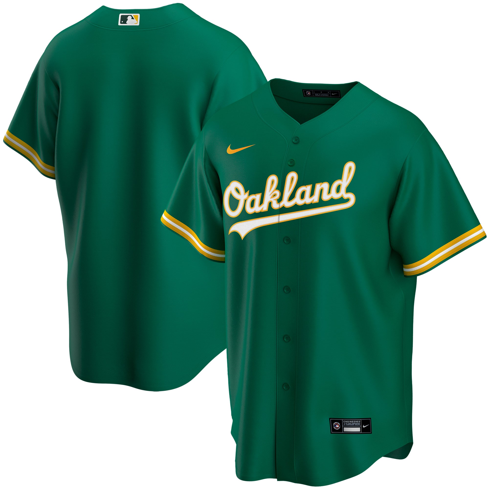 Oakland Athletics  Youth Alternate Replica Team Jersey - Kelly Green