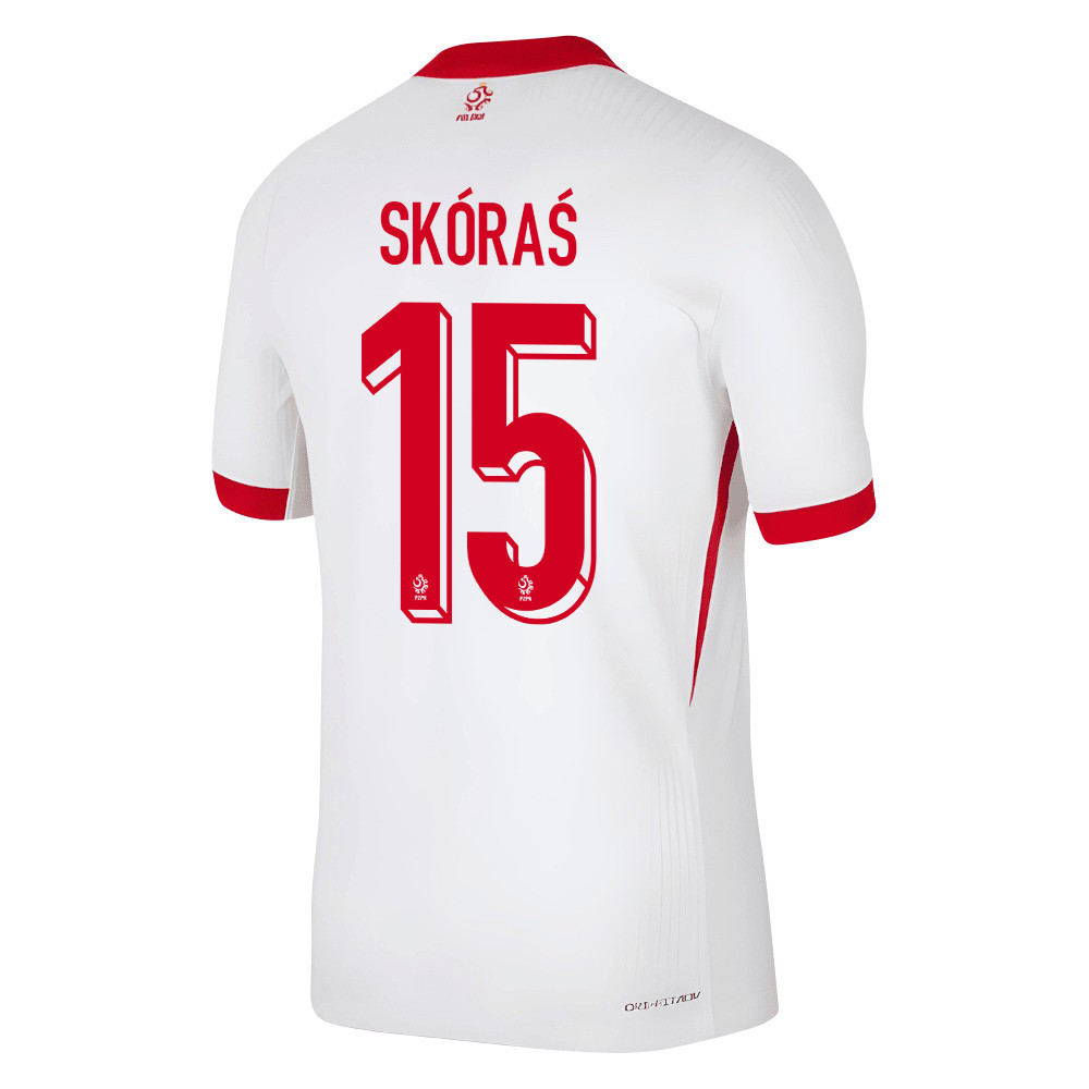 Michał Skóraś 15 Poland National Team 2024/25 Home Men Jersey - White