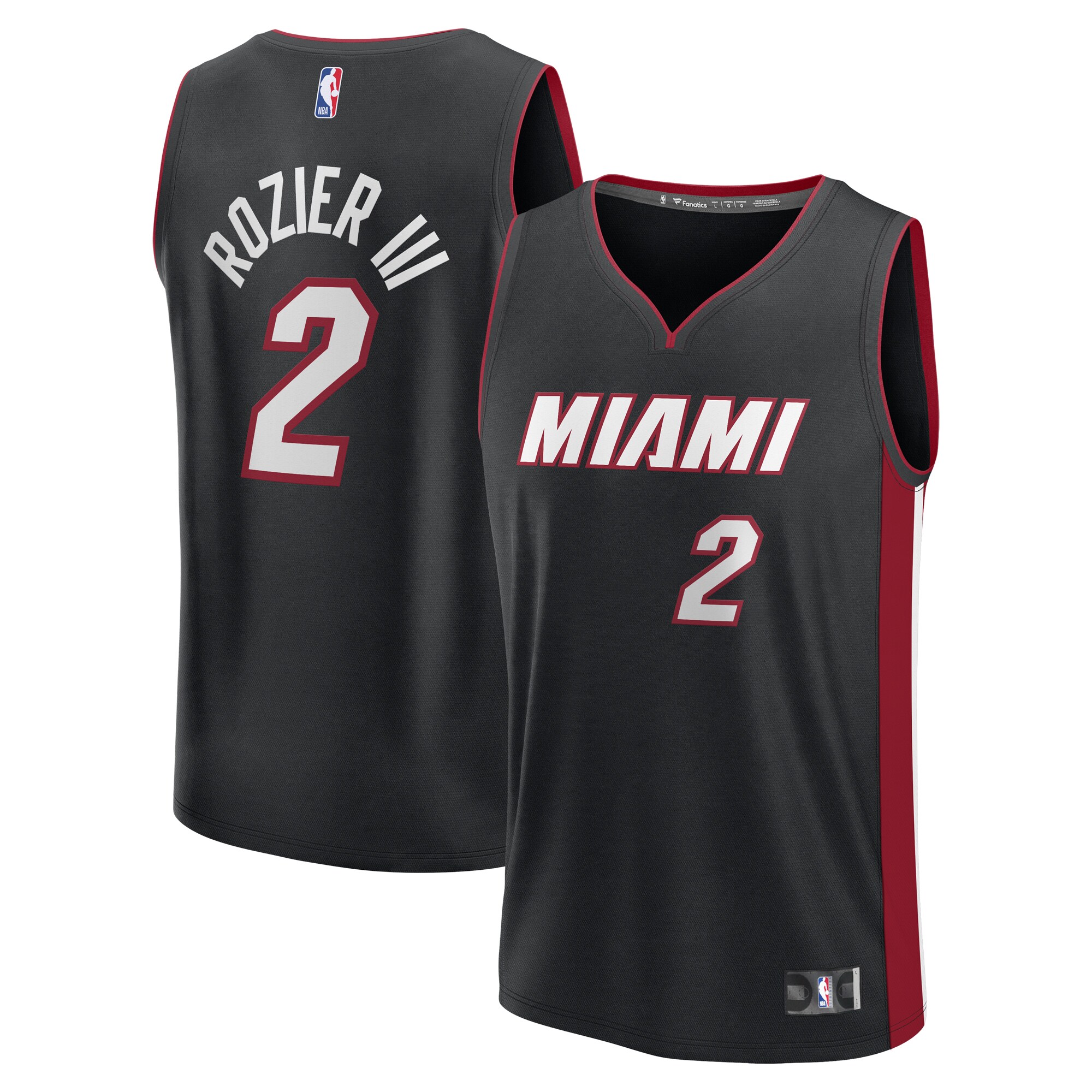 Terry Rozier Miami Heat Fanatics Youth Fast Break Player Jersey - Icon Edition - Black