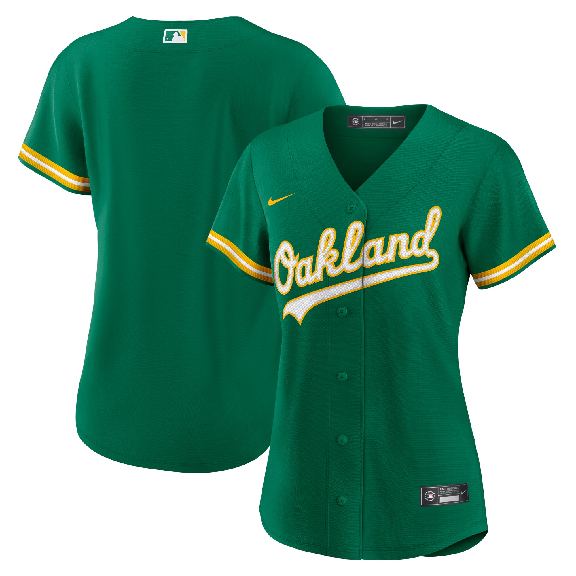 Oakland Athletics  Women's Alternate Replica Team Jersey - Kelly Green