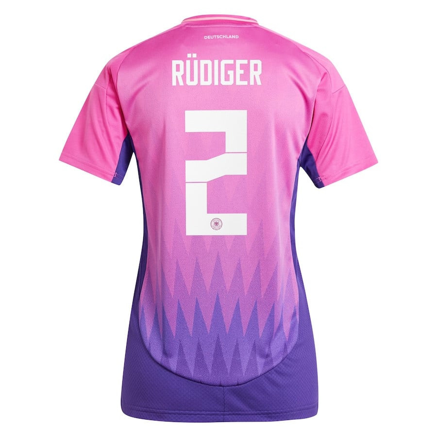 Antonio Rüdiger 2 Germany National Team 2024 Away Women Jersey - Pink