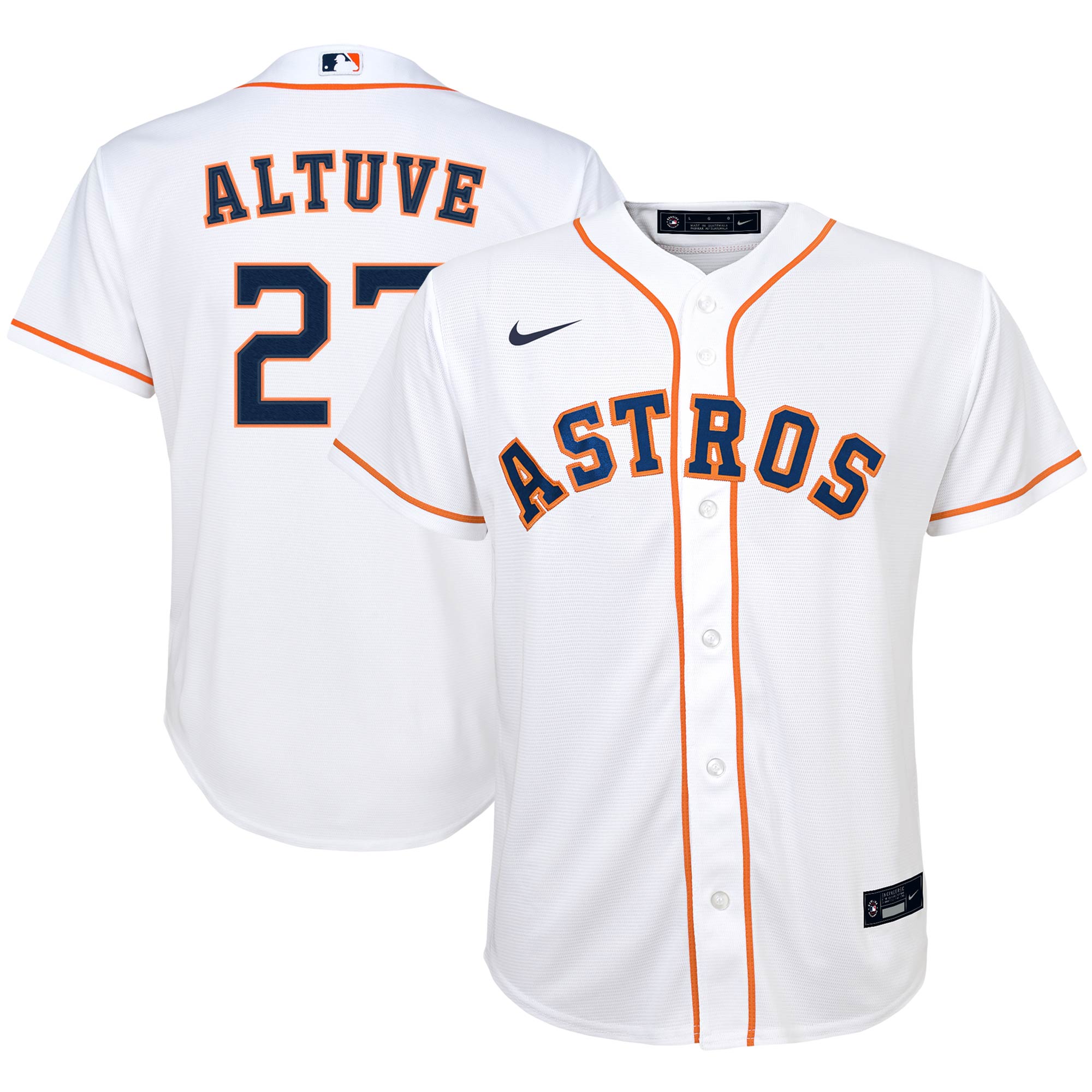 Jose Altuve Houston Astros  Youth Alternate Replica Player Jersey - White