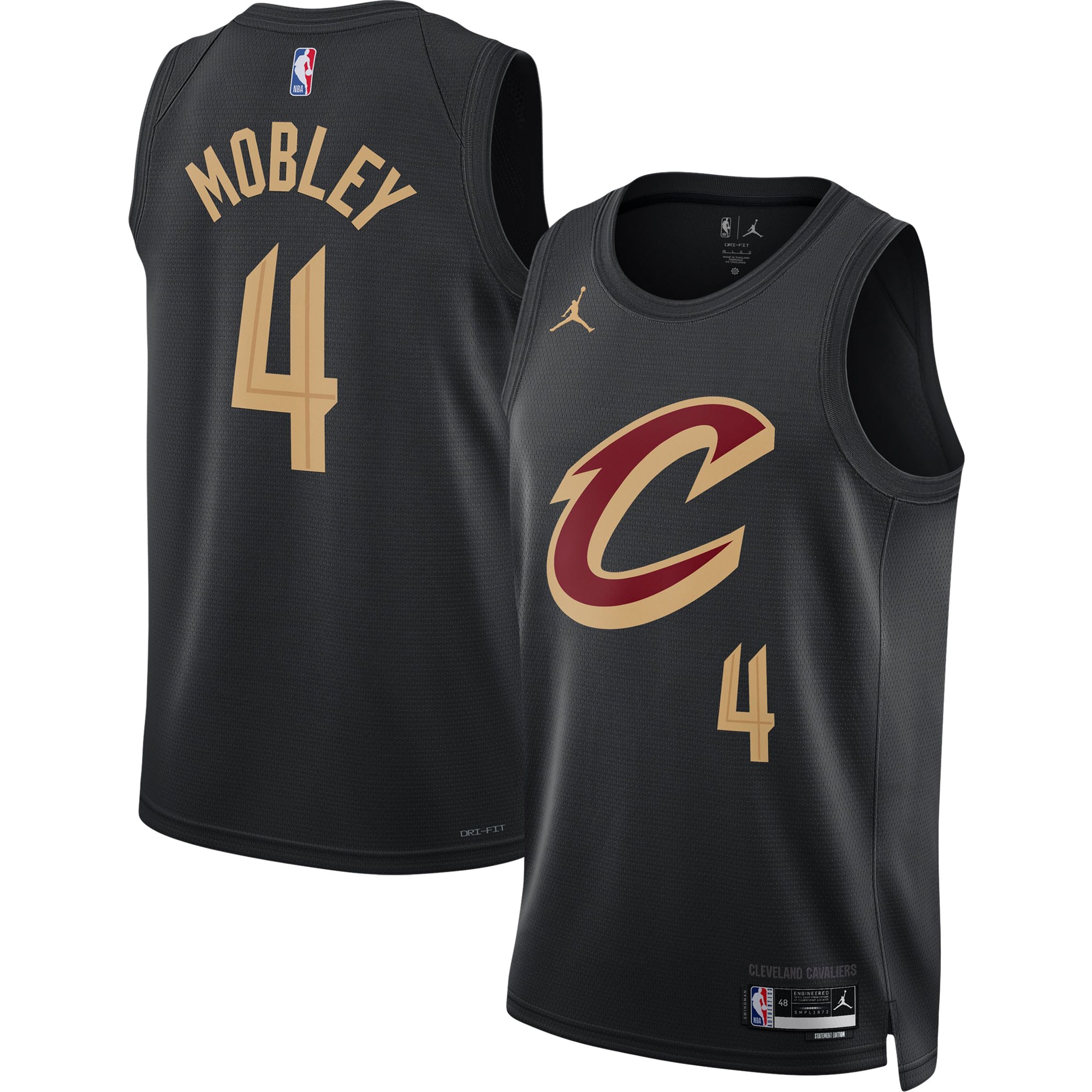 Evan Mobley Cleveland Cavaliers Jordan Brand Unisex Swingman Jersey - Statement Edition - Black