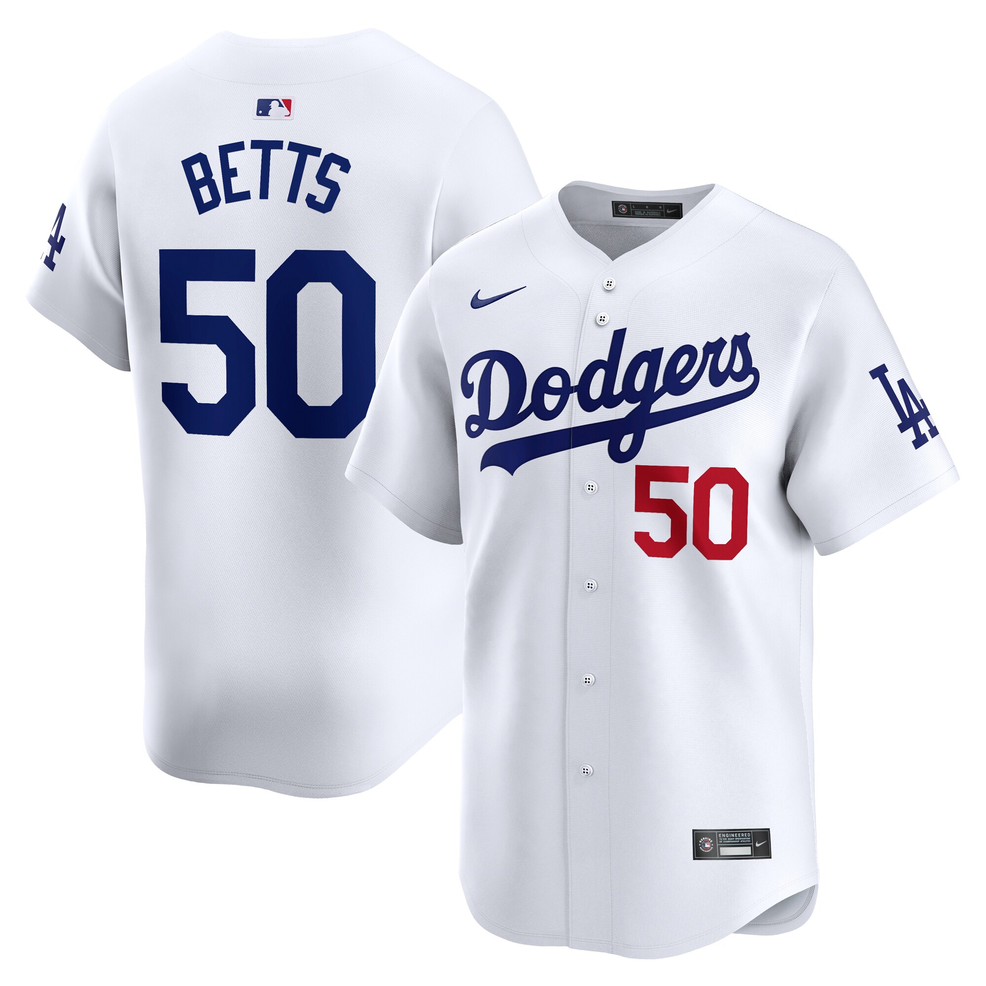 Mookie Betts Los Angeles Dodgers  Youth Home Limited Player Jersey - White